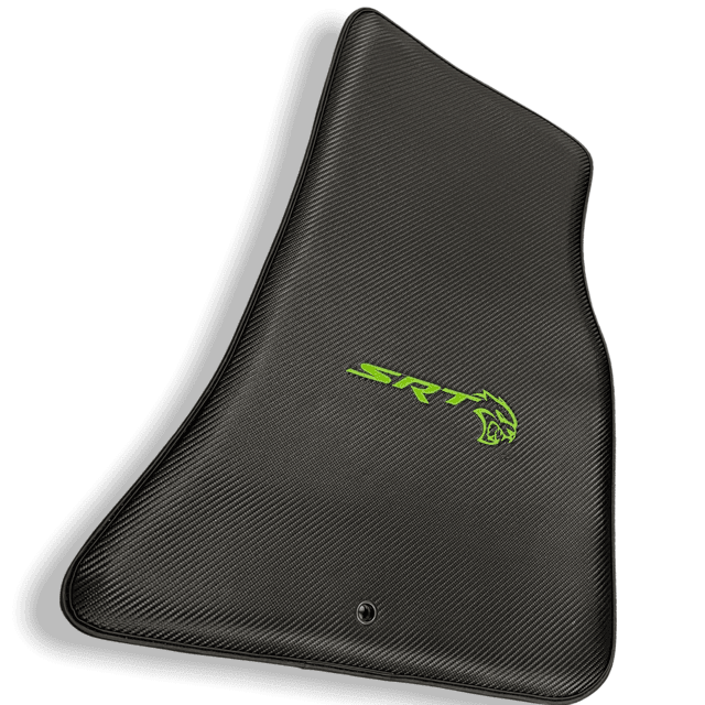 Carbon Leather Floor Mats For Dodge Challenger Srt 2011-2021 - AutoWin