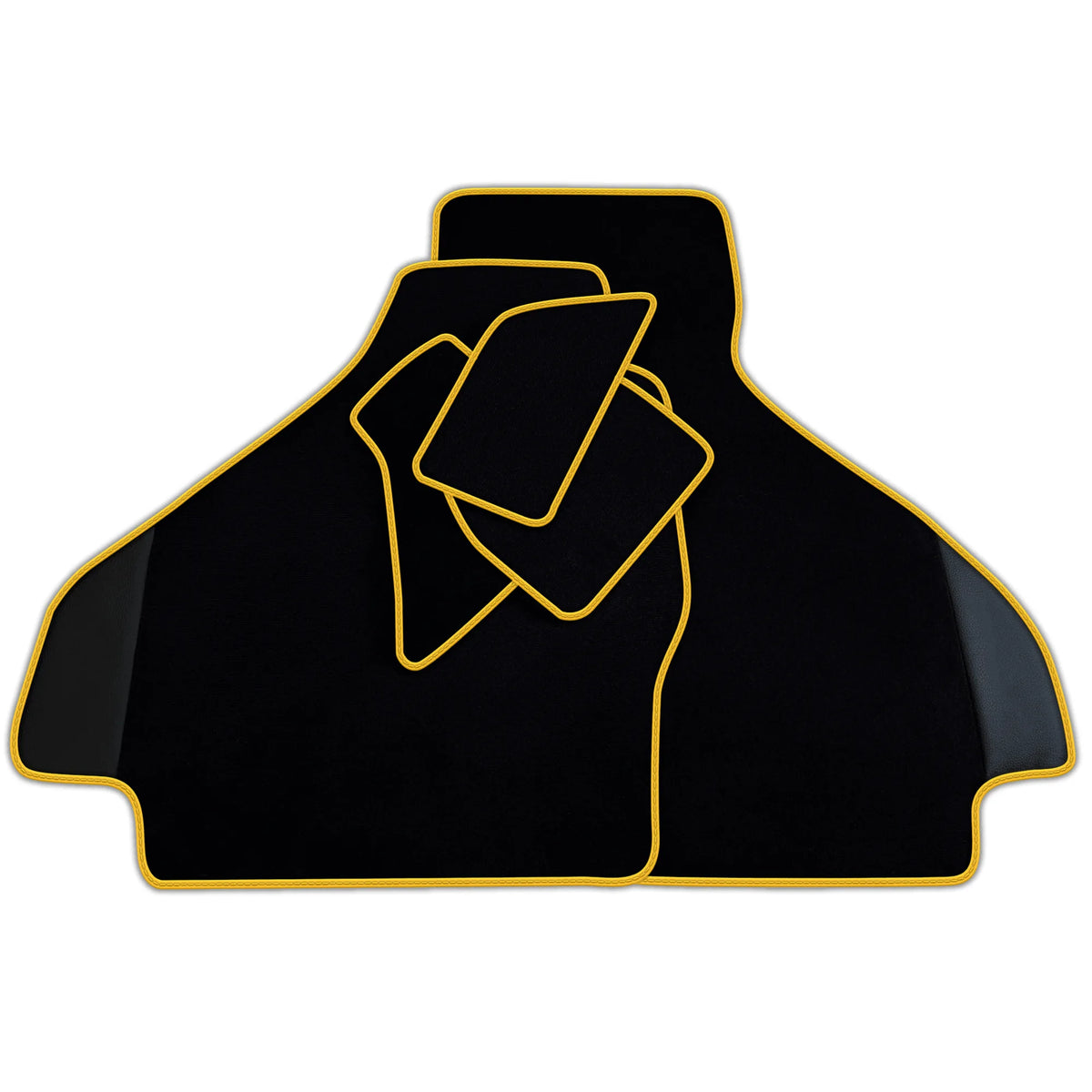 Custom Black Floor Mats for Ferrari 512 TR 1992-1994 with Leather