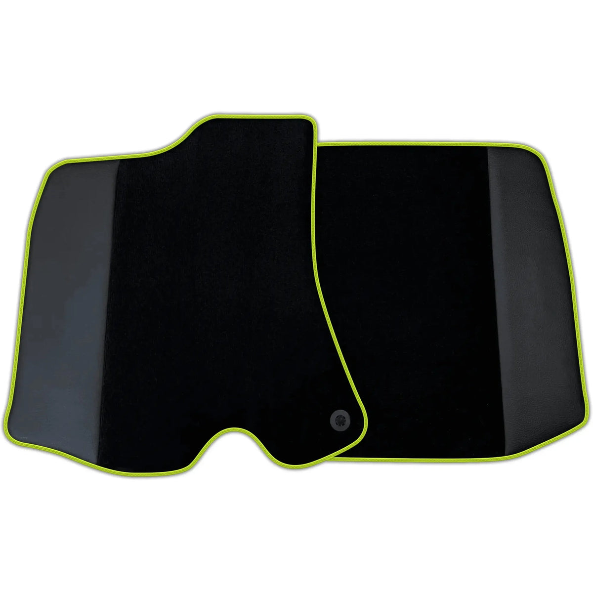 Custom Black Floor Mats for Ferrari Roma (2021-2027) with Leather -