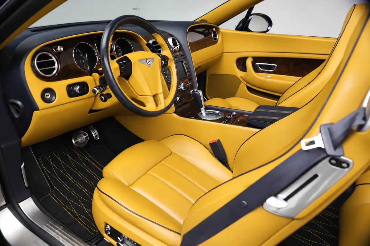 Customizable Leather Floor Mats with AW33 Pattern for Bentley Continental GT (2003-2011) inside the vehicle
