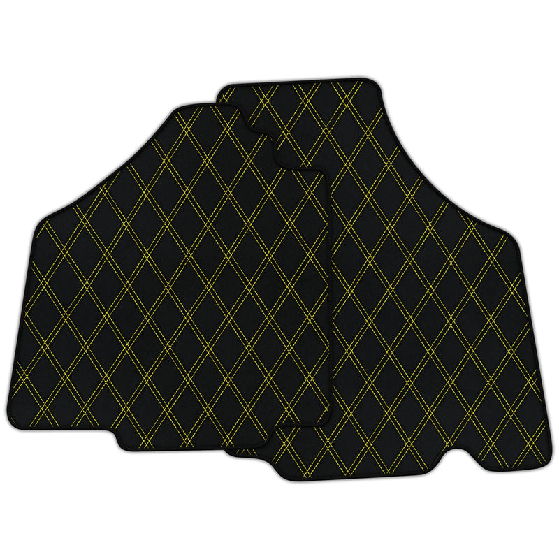 Alfombrillas de coche de cuero personalizables con patrón de doble diamante para Lamborghini Murcielago (2001-2010)