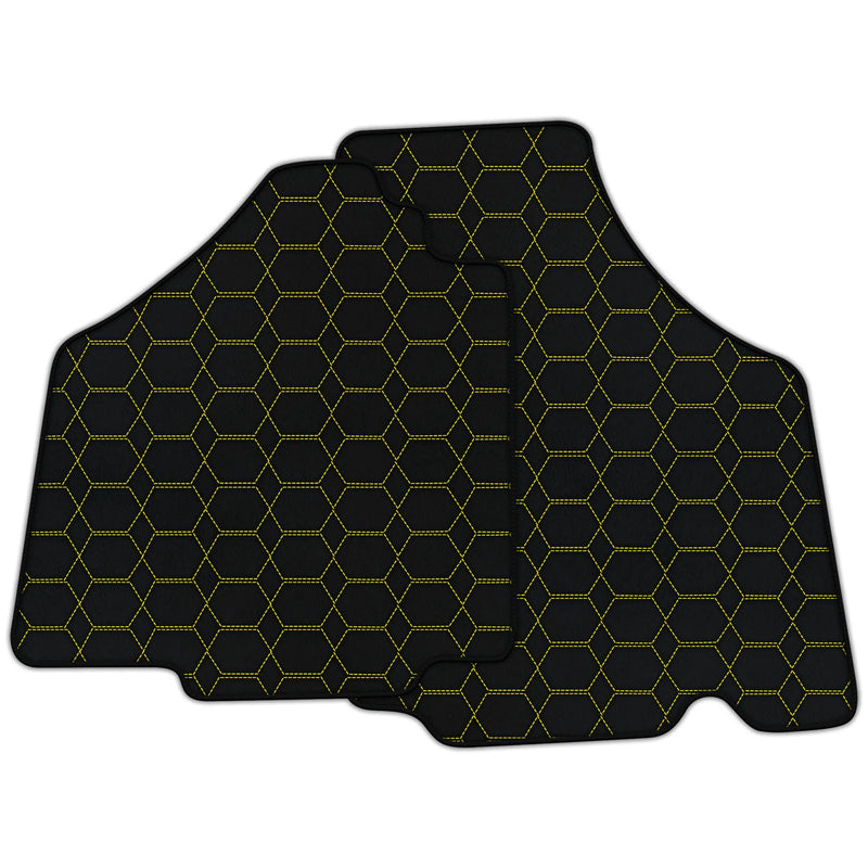 Alfombrillas de cuero personalizables con patrón hexagonal para Lamborghini Murcielago (2001-2010)