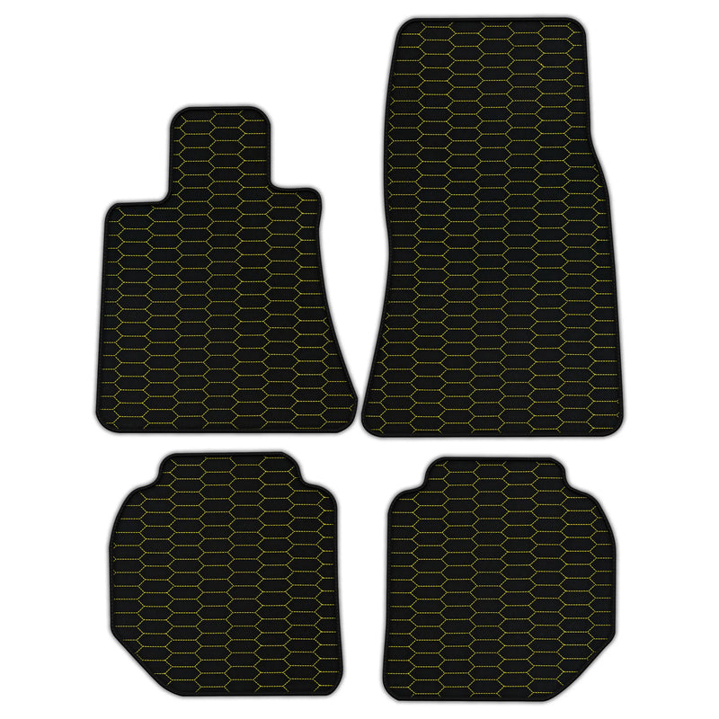 Tapetes de coche de cuero personalizables con patrón hexagonal Raptor para Rolls Royce Ghost Series II (2021–2024)