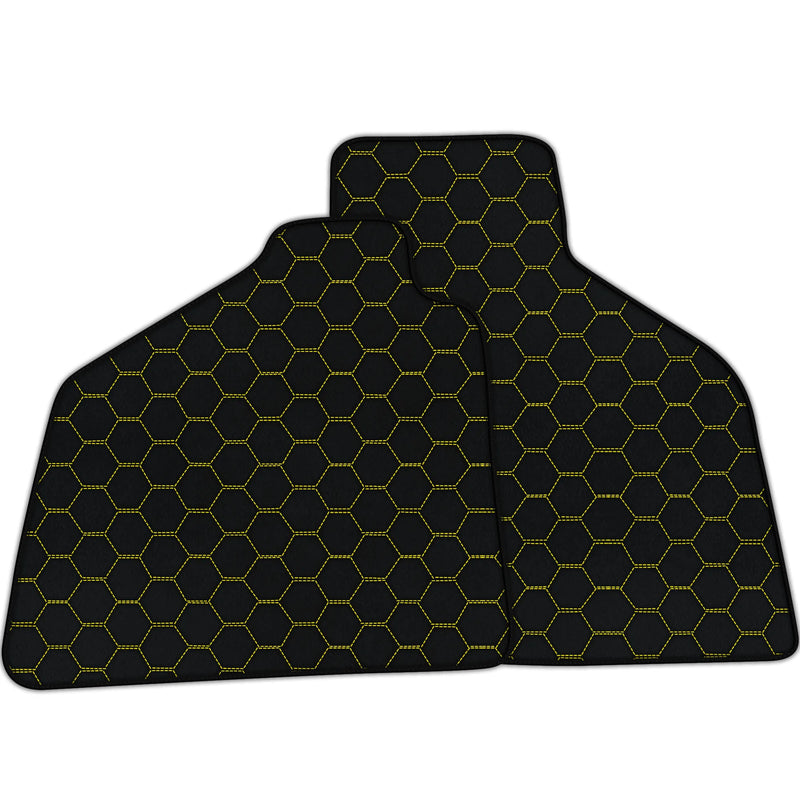 Alfombrillas de cuero personalizables con patrón hexagonal simétrico para Lamborghini Diablo (1990-2001)