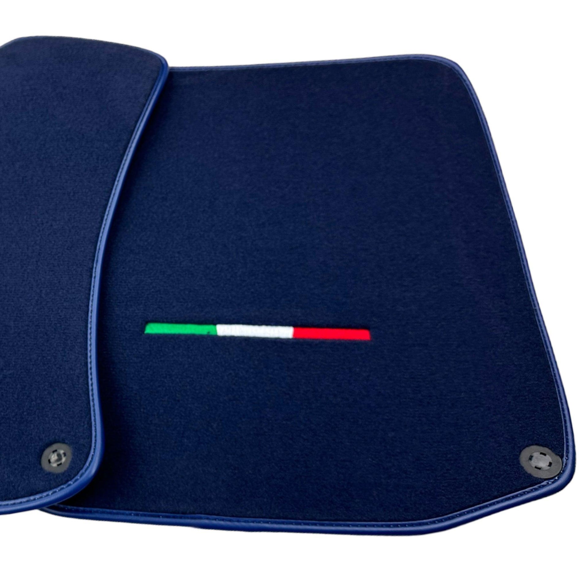 Dark Blue Floor Mats For Ferrari Portofino (2018-2023) Italian Edition - AutoWin