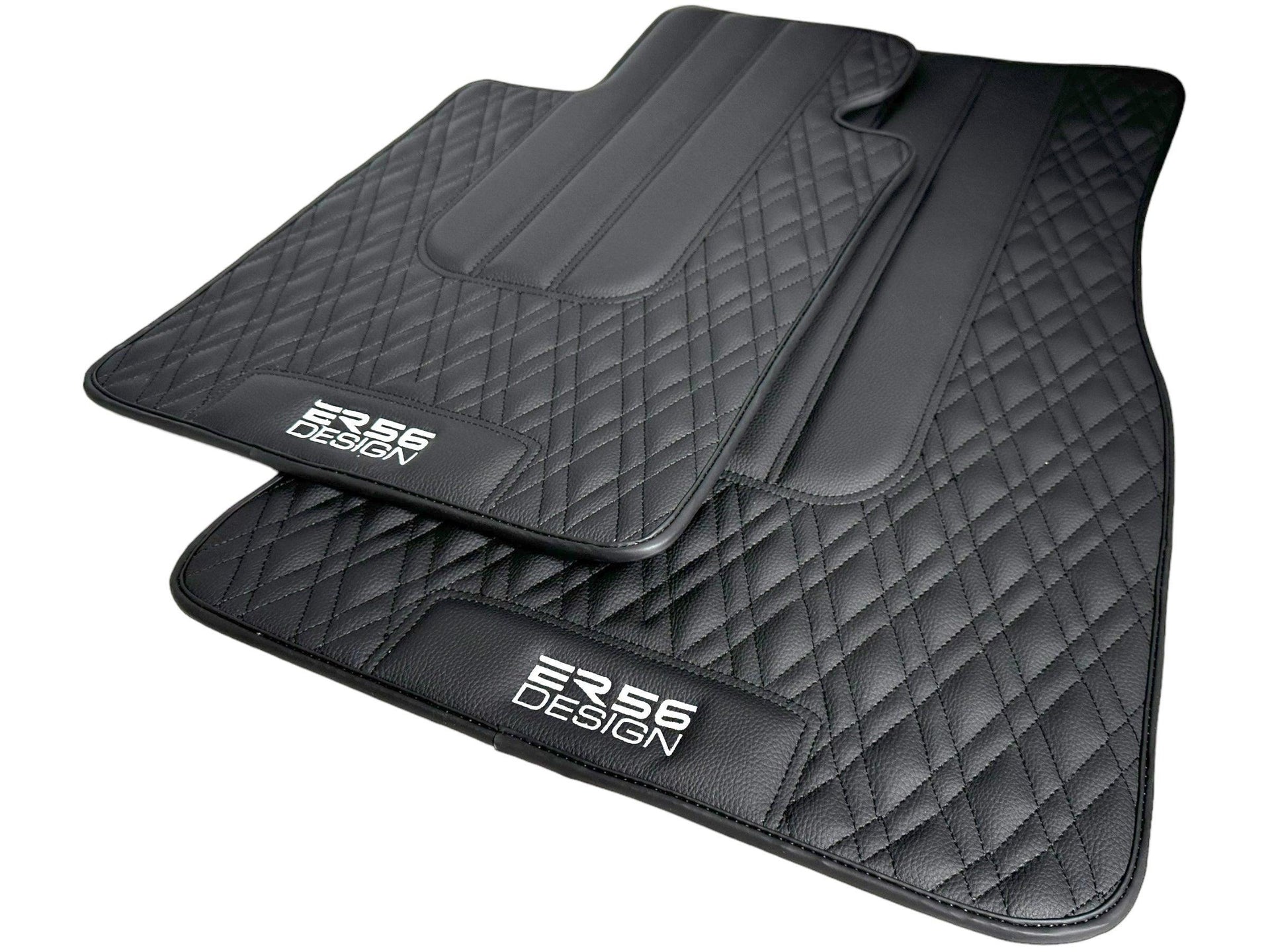 Floor Mats For BMW G61 (2023-2026) Touring Black Leather Er56 Design - AutoWin