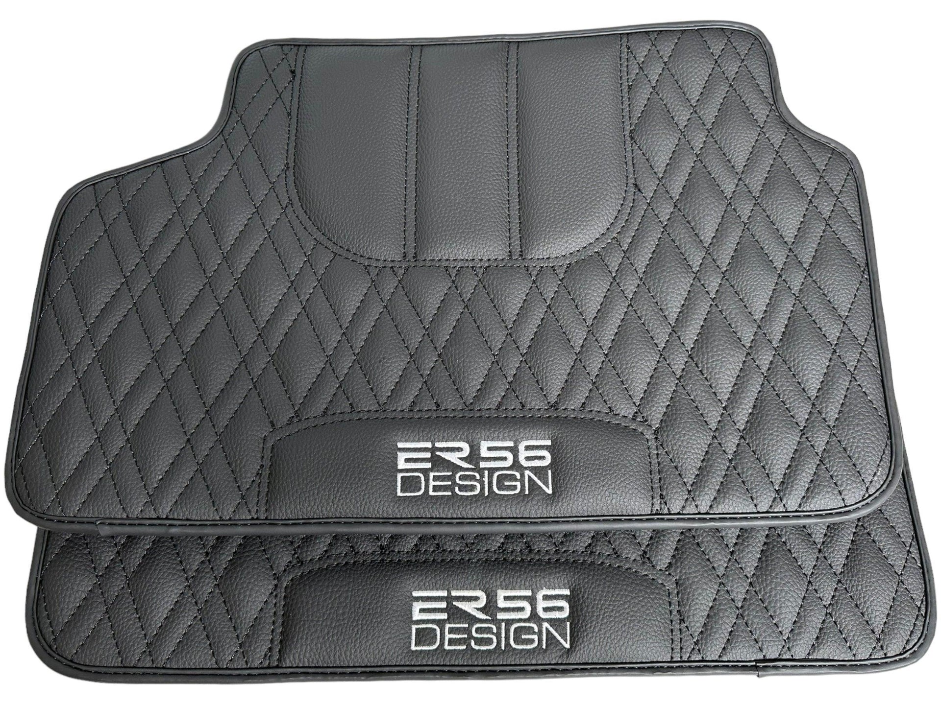 Floor Mats For BMW G61 (2023-2026) Touring Black Leather Er56 Design - AutoWin