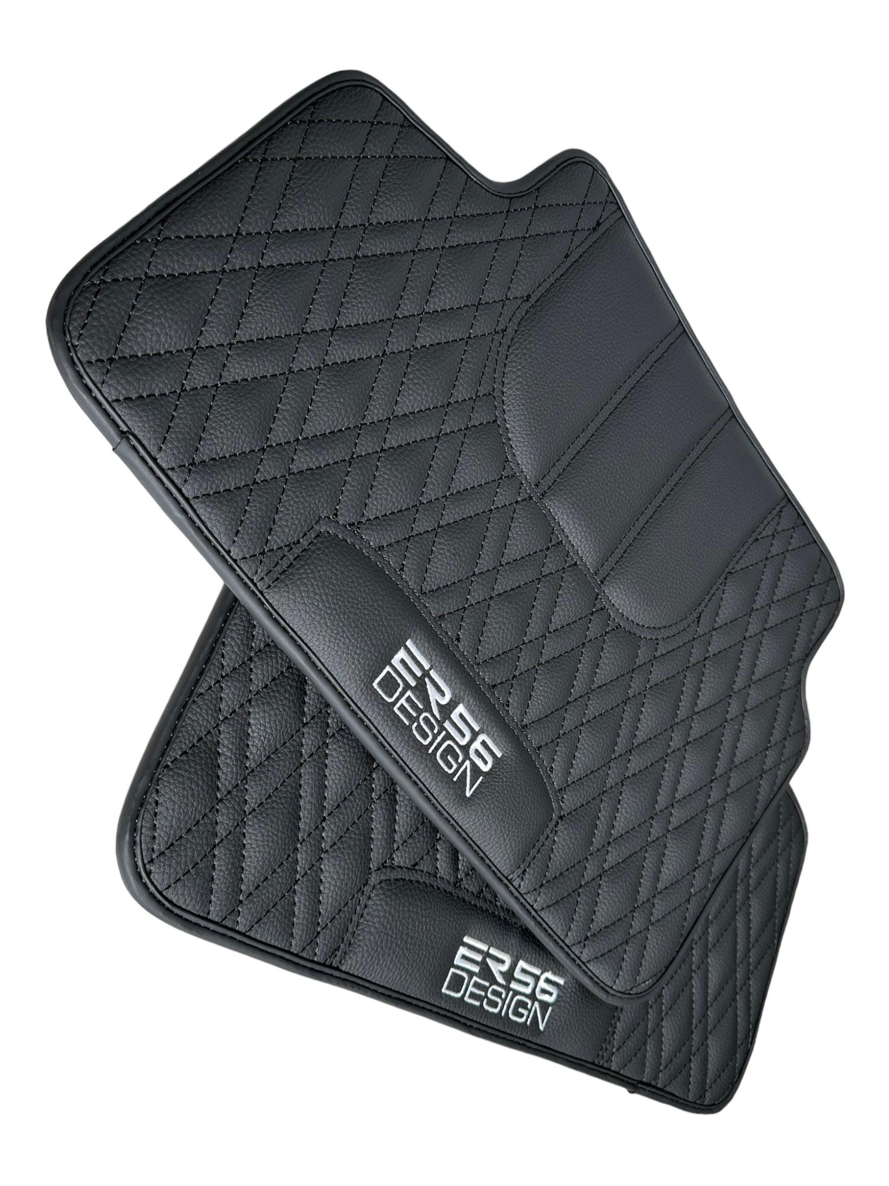 Floor Mats For BMW G61 (2023-2026) Touring Black Leather Er56 Design - AutoWin
