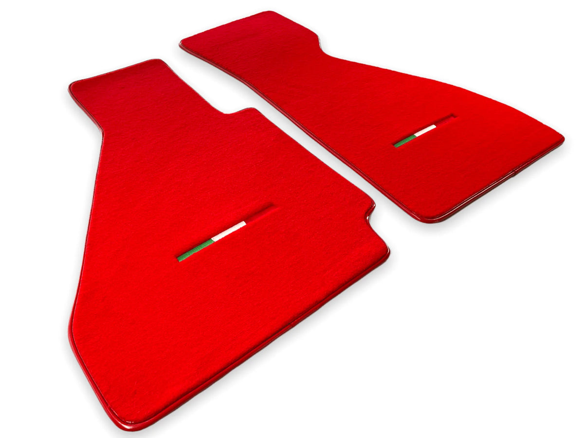 Floor Mats For Ferrari 328 GTB 1985-1989 Red Autowin Brand Italian Edition - AutoWin