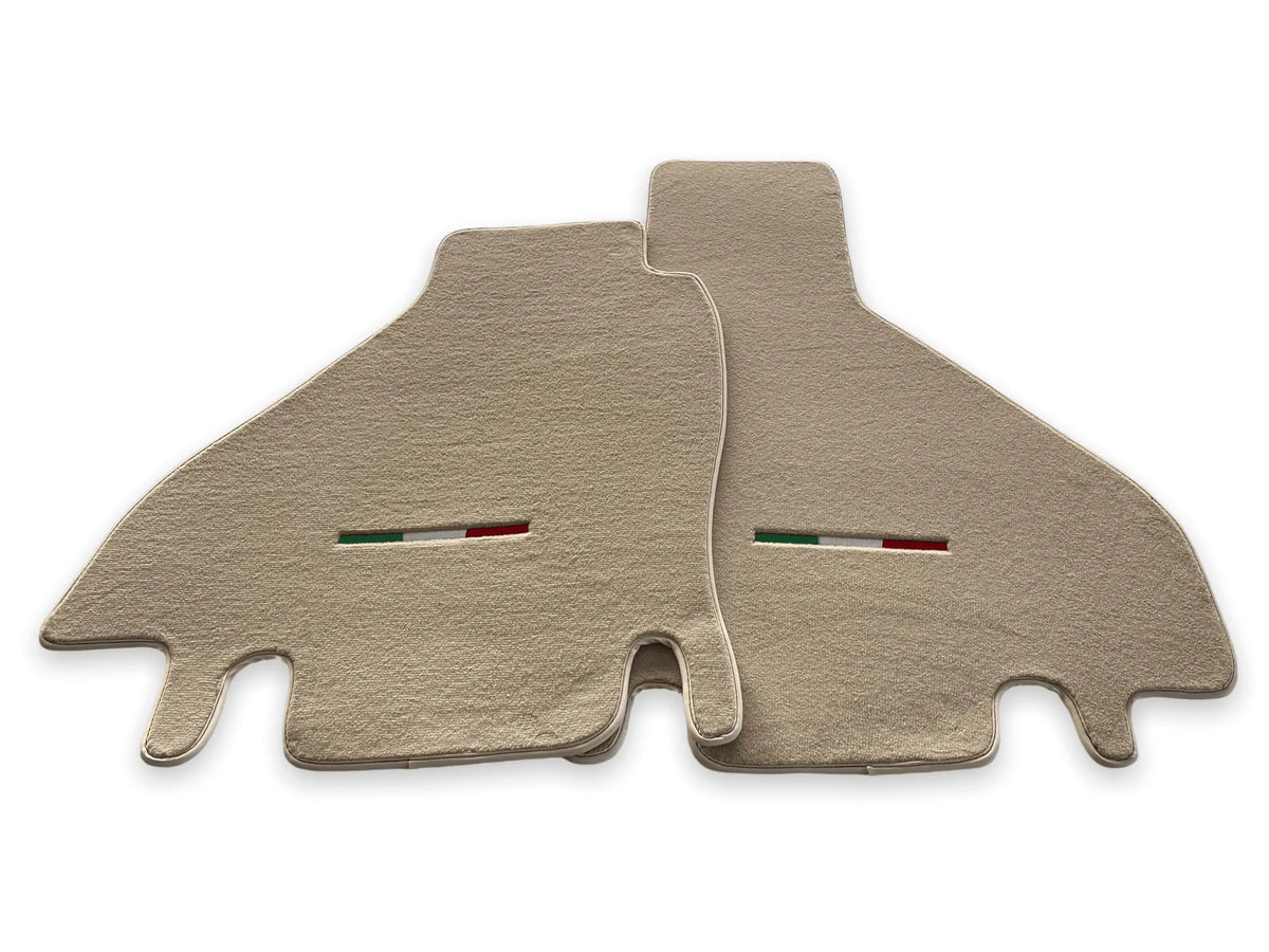 Floor Mats For Ferrari Testarossa 1984–1996 Beige Autowin Brand Italy Edition - AutoWin