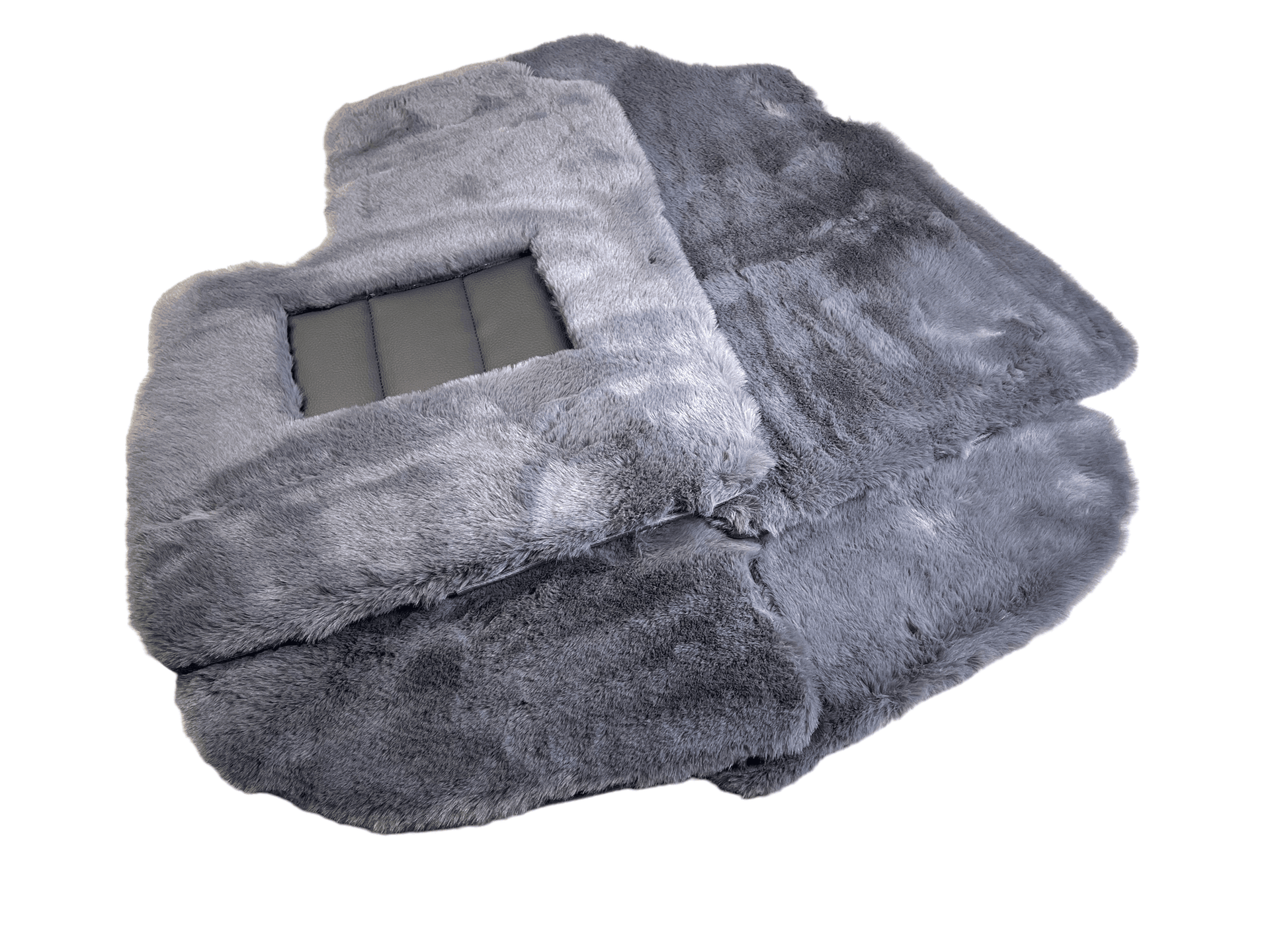 Gray Sheepskin Floor Mats For Bentley Continental GTC (2006–2011) Er56 Design - AutoWin