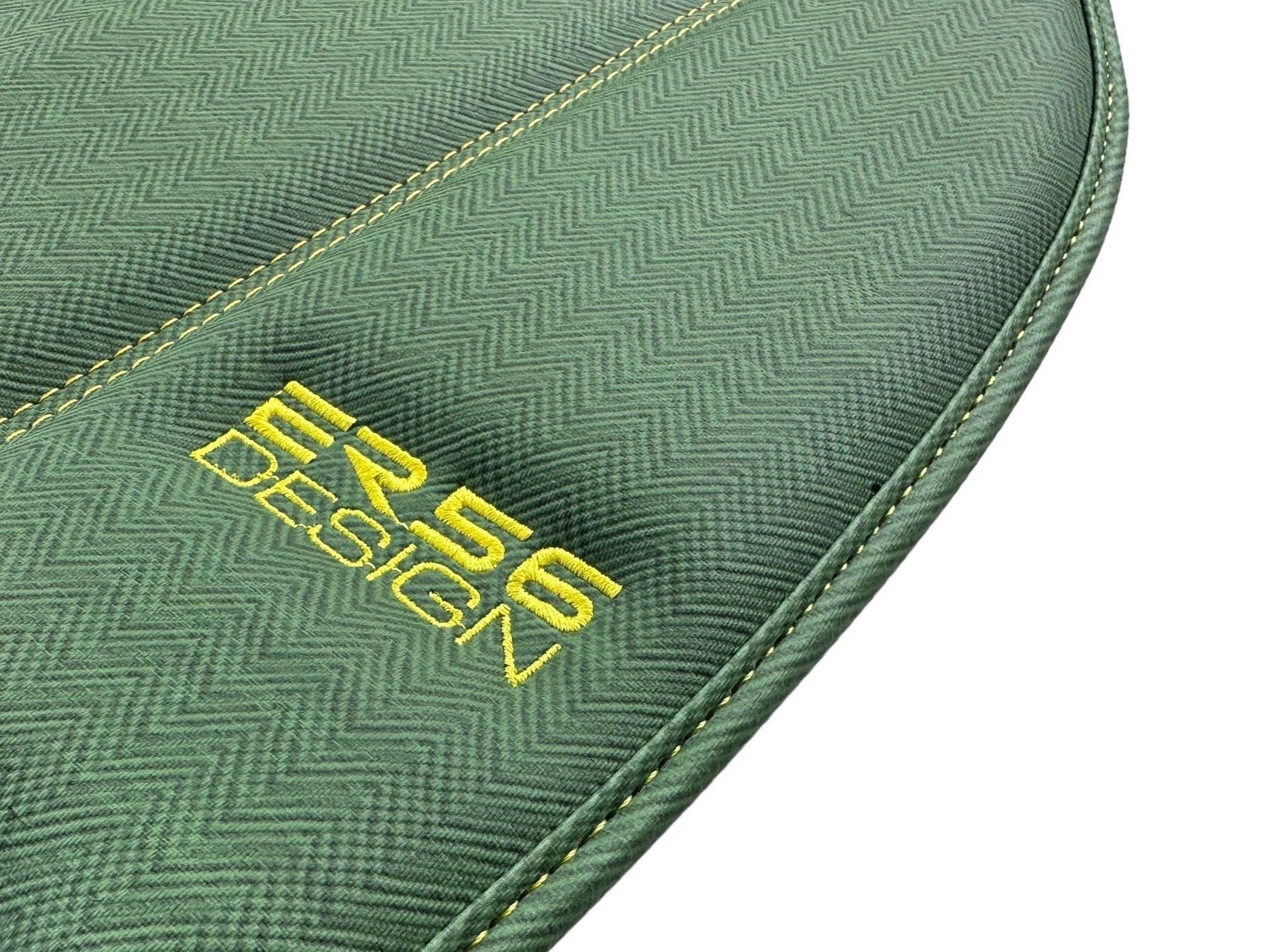 Green Leather Floor Mats For Ferrari 488 Pista Spider (2019-2021) ER56 Design - AutoWin