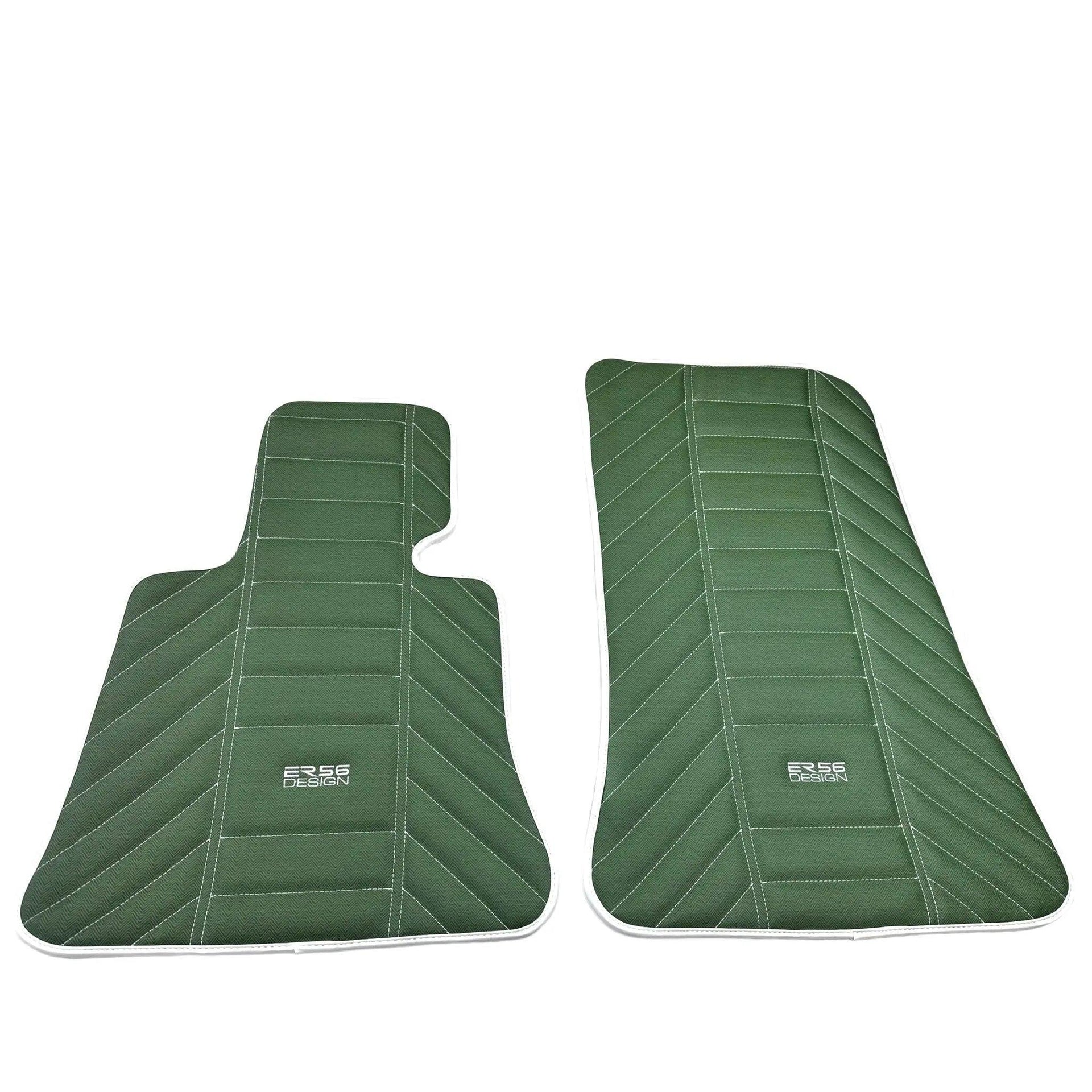 Green Leather Floor Mats For Rolls Royce Black Badge Wraith (2013-2023) - AutoWin