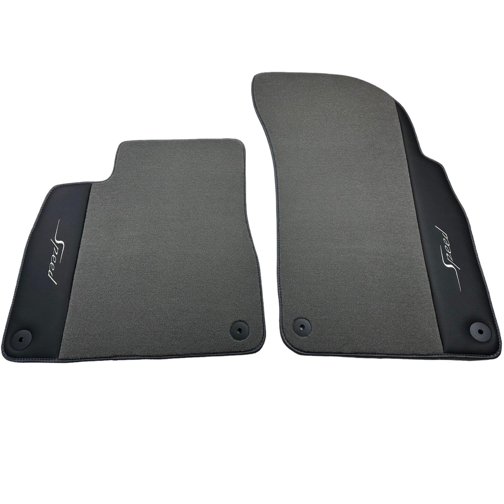 Grey Floor Mats For Bentley Bentayga (2015-2023) with Leather - AutoWin