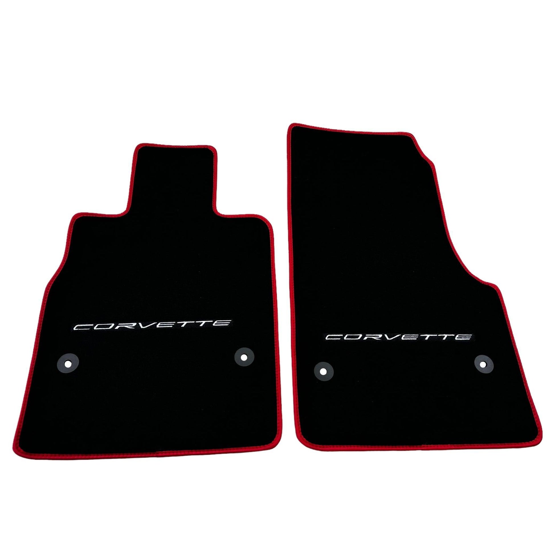 Black Floor Mats For Chevrolet Corvette C8 (2020-2024) - AutoWin
