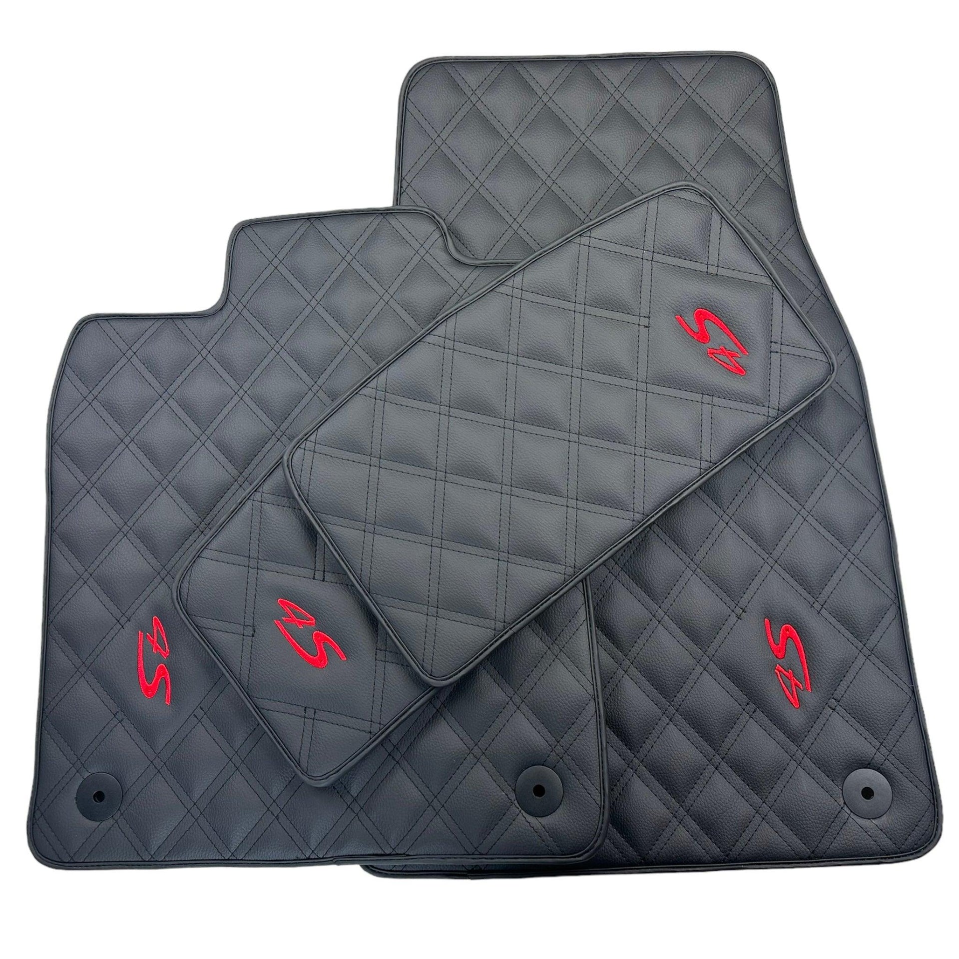 Leather Floor Mats For Porsche Taycan 4S (2019-2023) - AutoWin