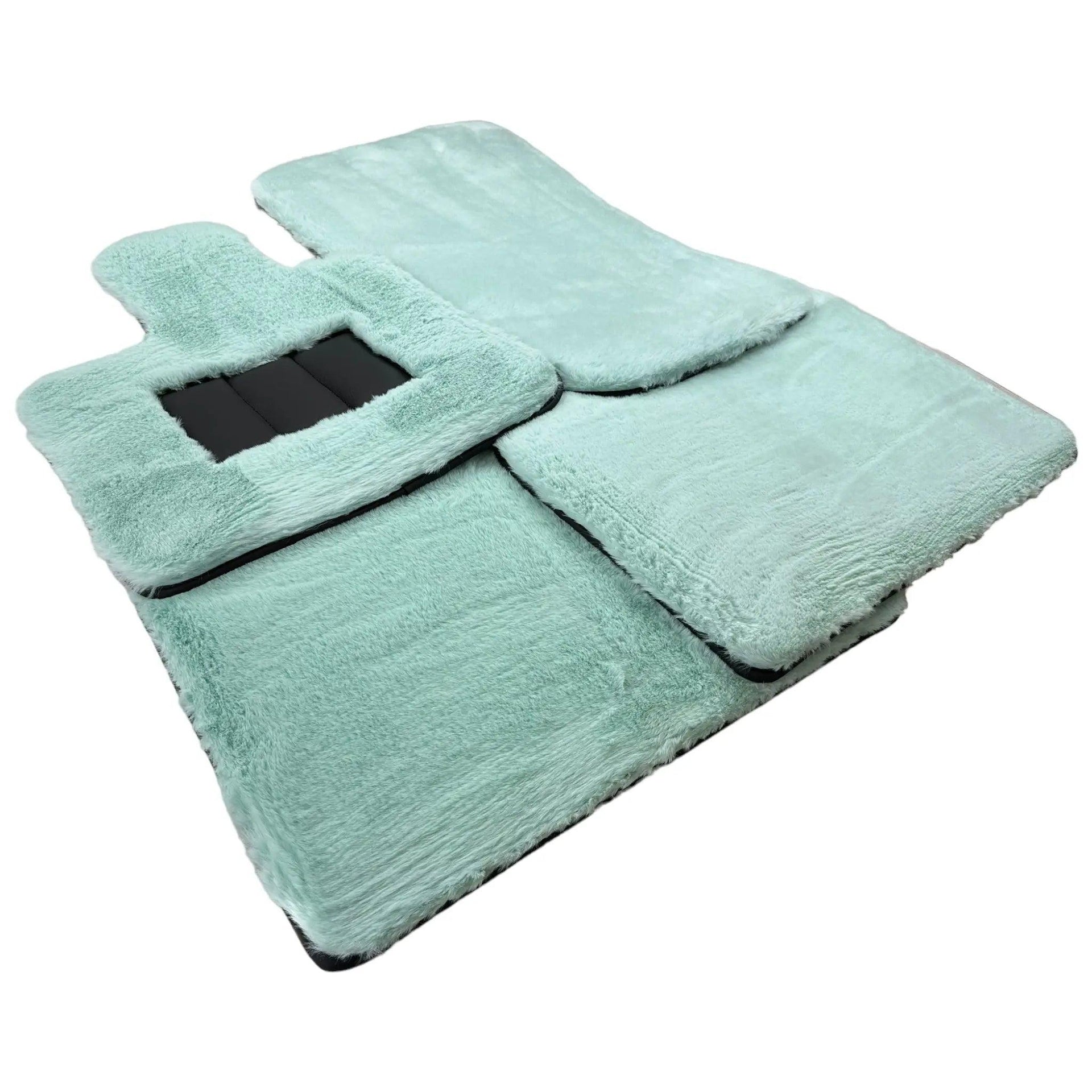 Tiffany Blue Sheepskin Floor Mats For Rolls Royce Cullinan Rr31 2018-2023 Er56 Design Brand - AutoWin