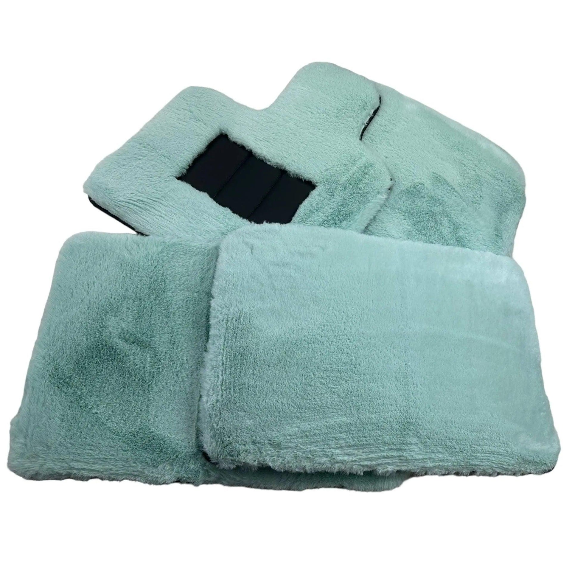 Tiffany Blue Sheepskin Floor Mats For Rolls Royce Phantom 2003–2016 Er56 Design Brand - AutoWin