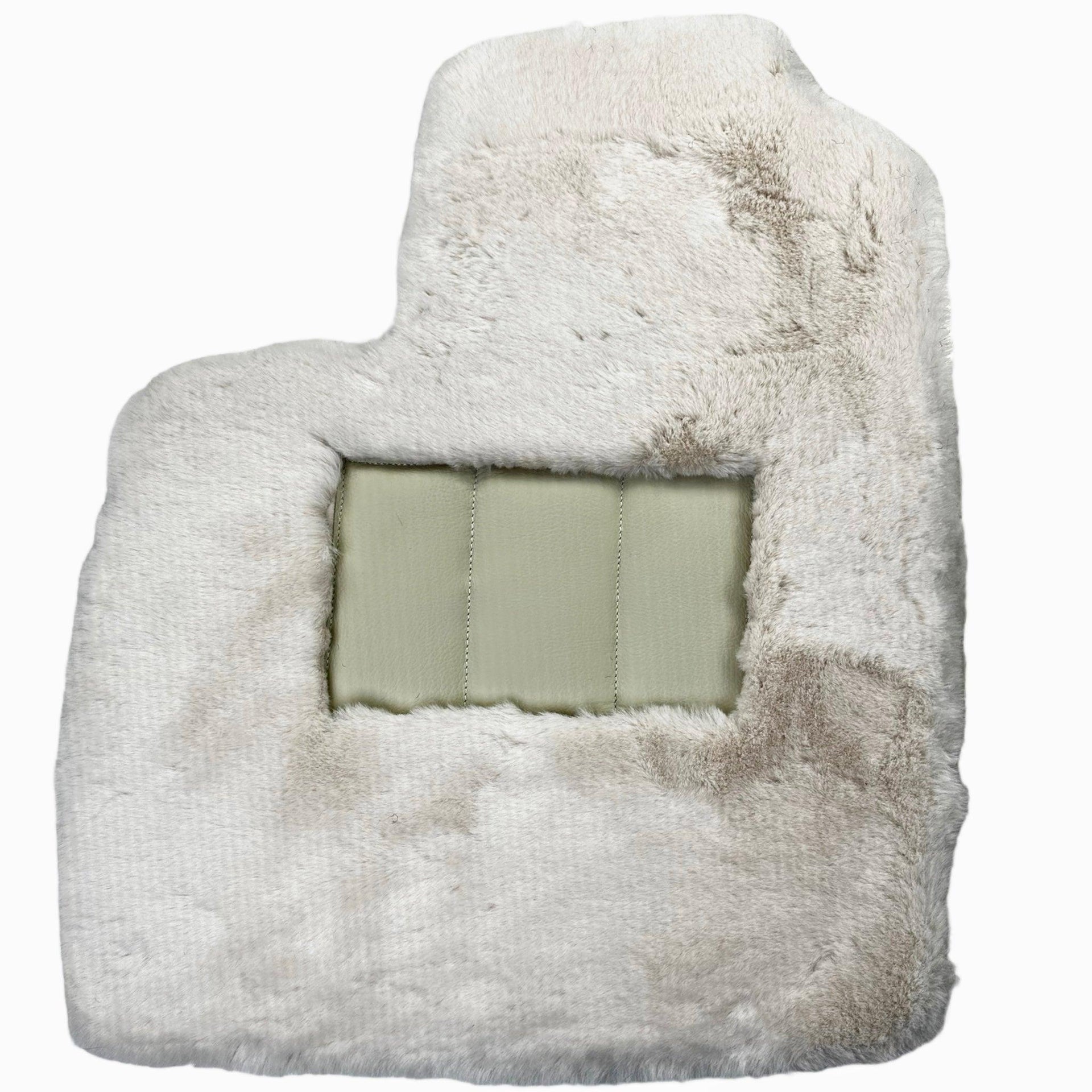 White Sheepskin Floor Mats for Bentley Continental GT (2018-2023) ER56 Design - AutoWin