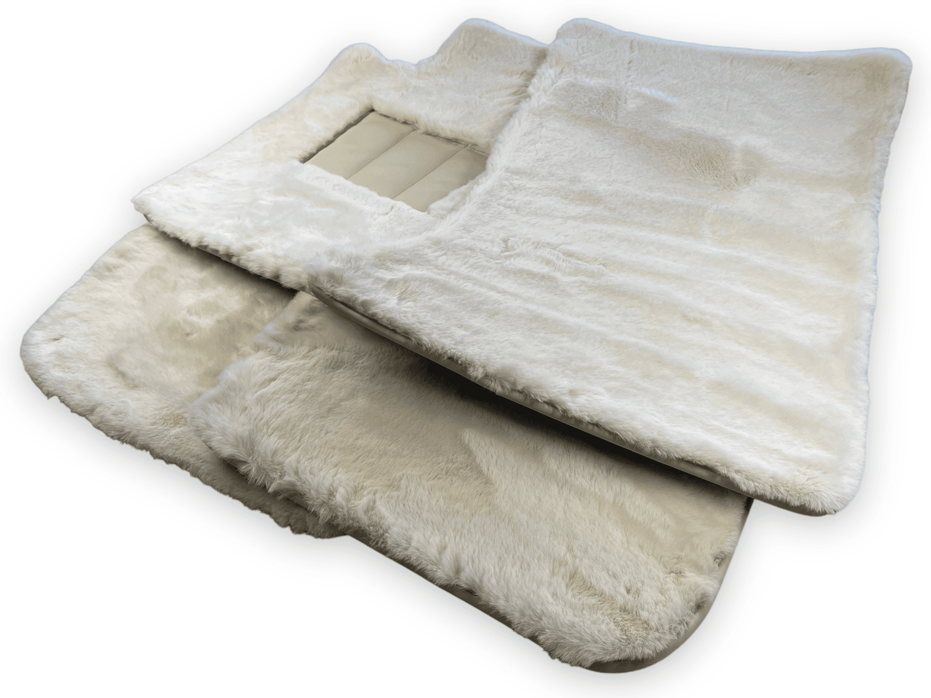White Sheepskin Mats for Rolls Royce Spectre (2023-2024)