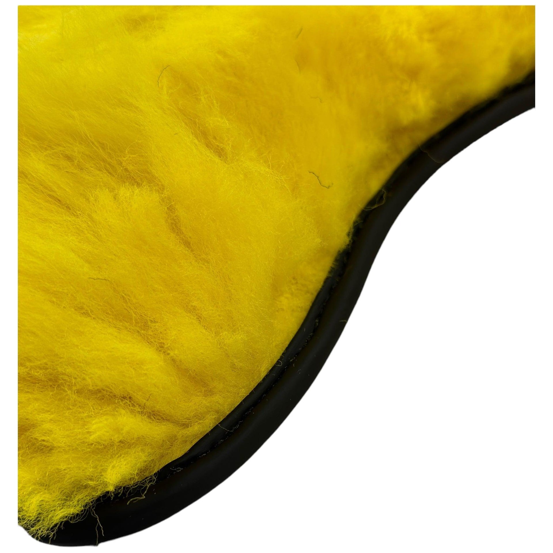 Yellow Sheepskin Floor Mats for Rolls Royce Phantom Drophead Coupe (2007-2016) ER56 Design Brand - AutoWin