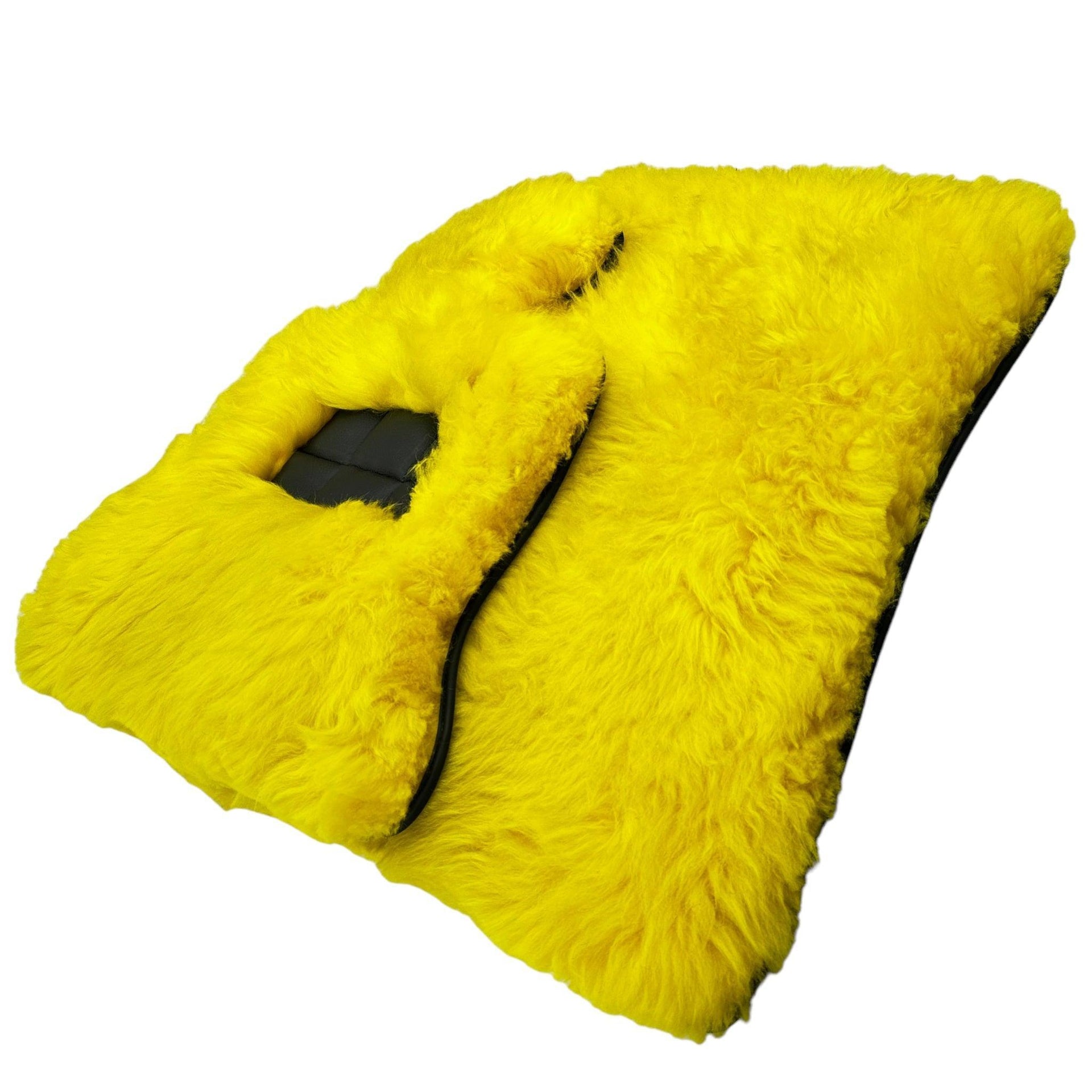 Yellow Sheepskin Floor Mats for Rolls Royce Shadow (1965-1977) ER56 Design Brand - AutoWin