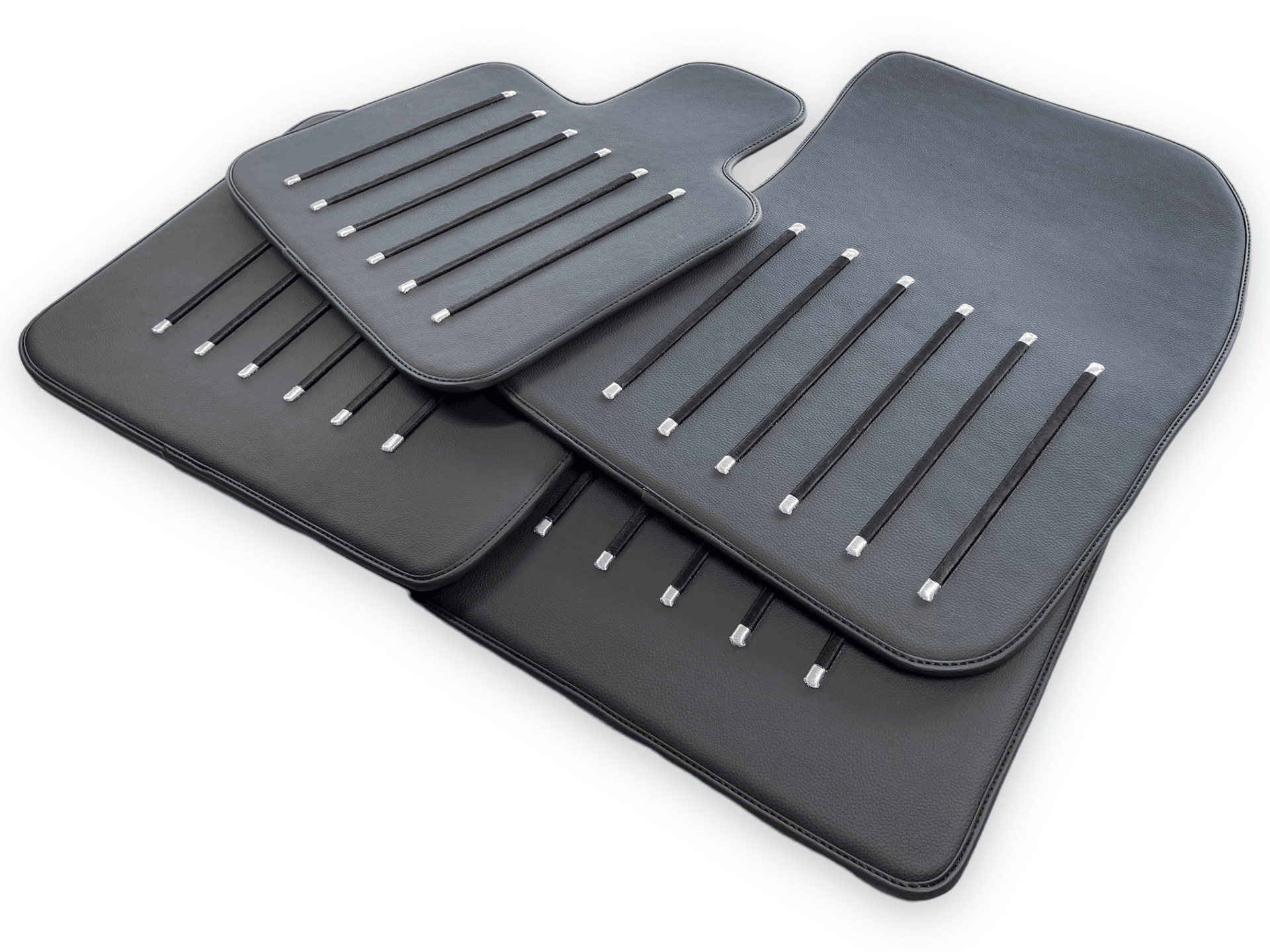 Leather Floor Mats For Rolls Royce Shadow 1965-1977 Black - AutoWin