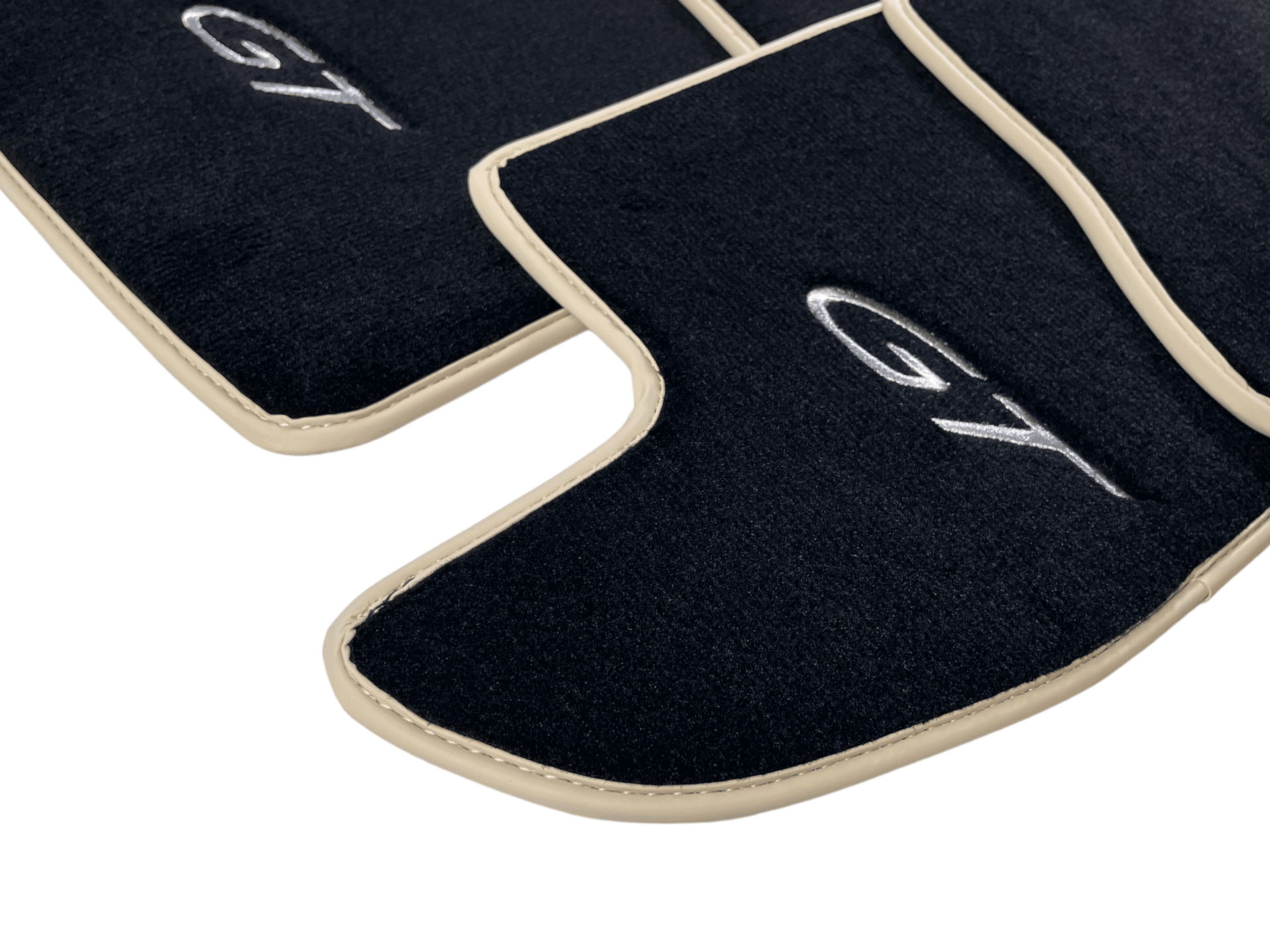 Black Floor Mats For Bentley Continental GT 2003–2011 With Beige Trim - AutoWin