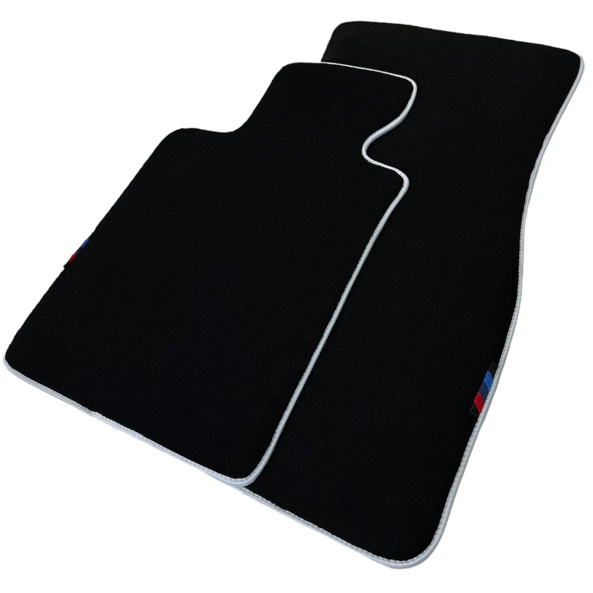 Black Floor Mats For BMW 2 Series F45 | White Trim - AutoWin