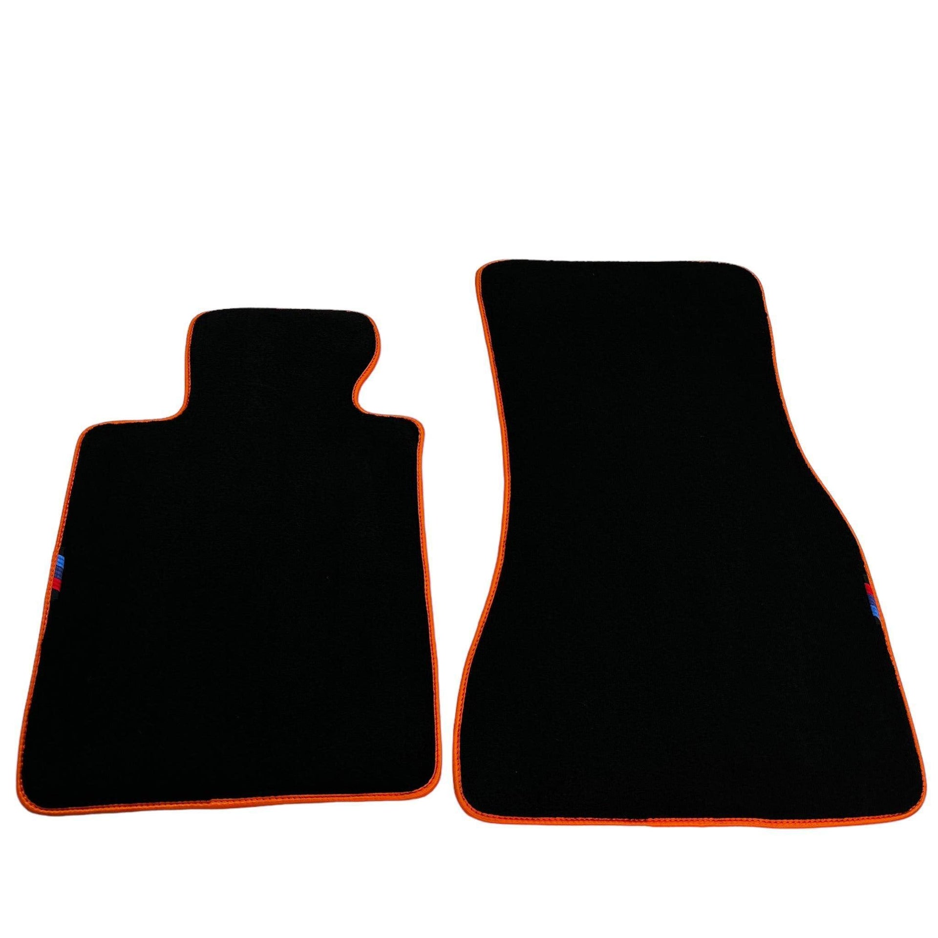 Black Floor Mats For BMW 5 Series E39 | Orange Trim - AutoWin