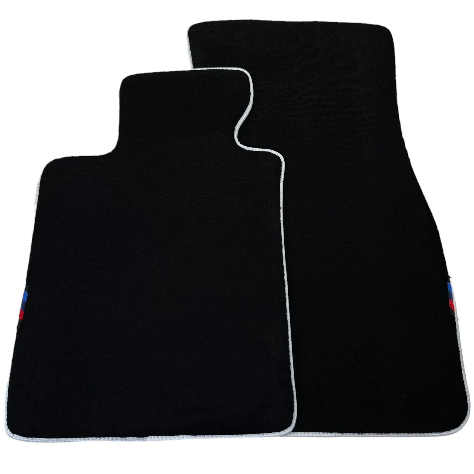 Black Floor Mats For BMW 6 Series F12 | White Trim AutoWin Brand - AutoWin