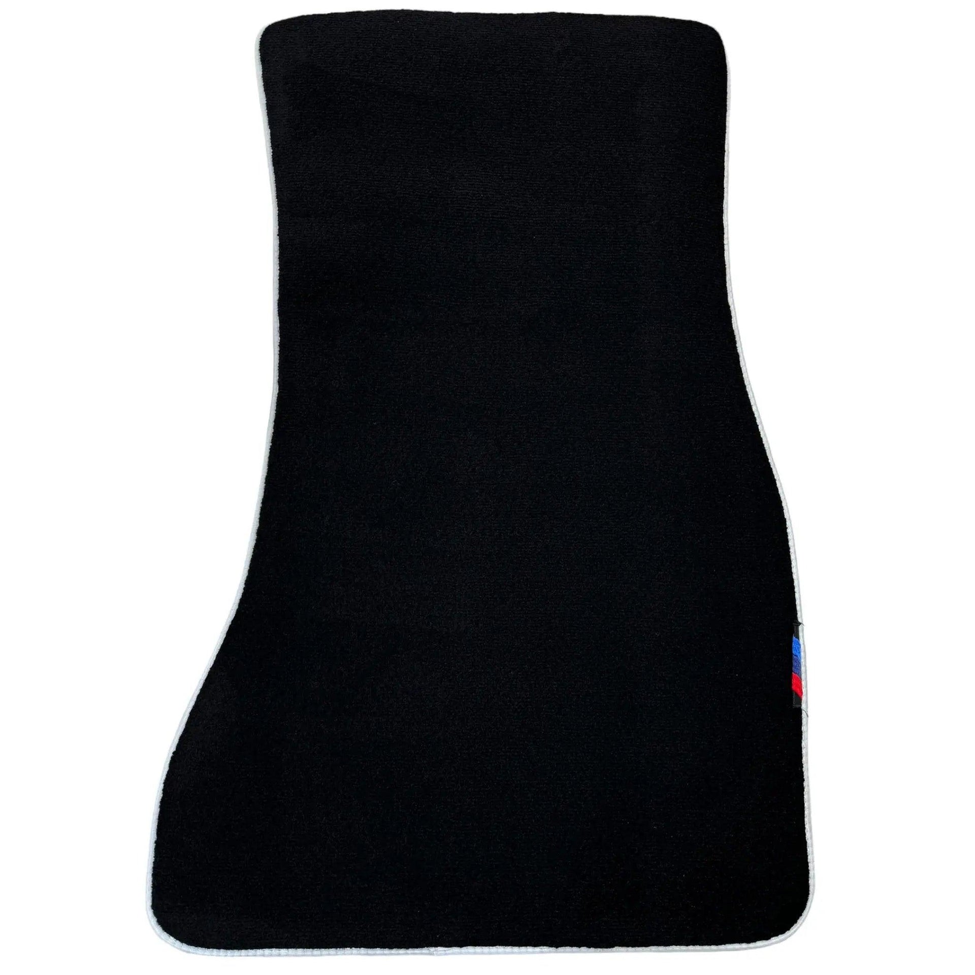 Black Floor Mats For BMW X5 Series E70 | White Trim - AutoWin