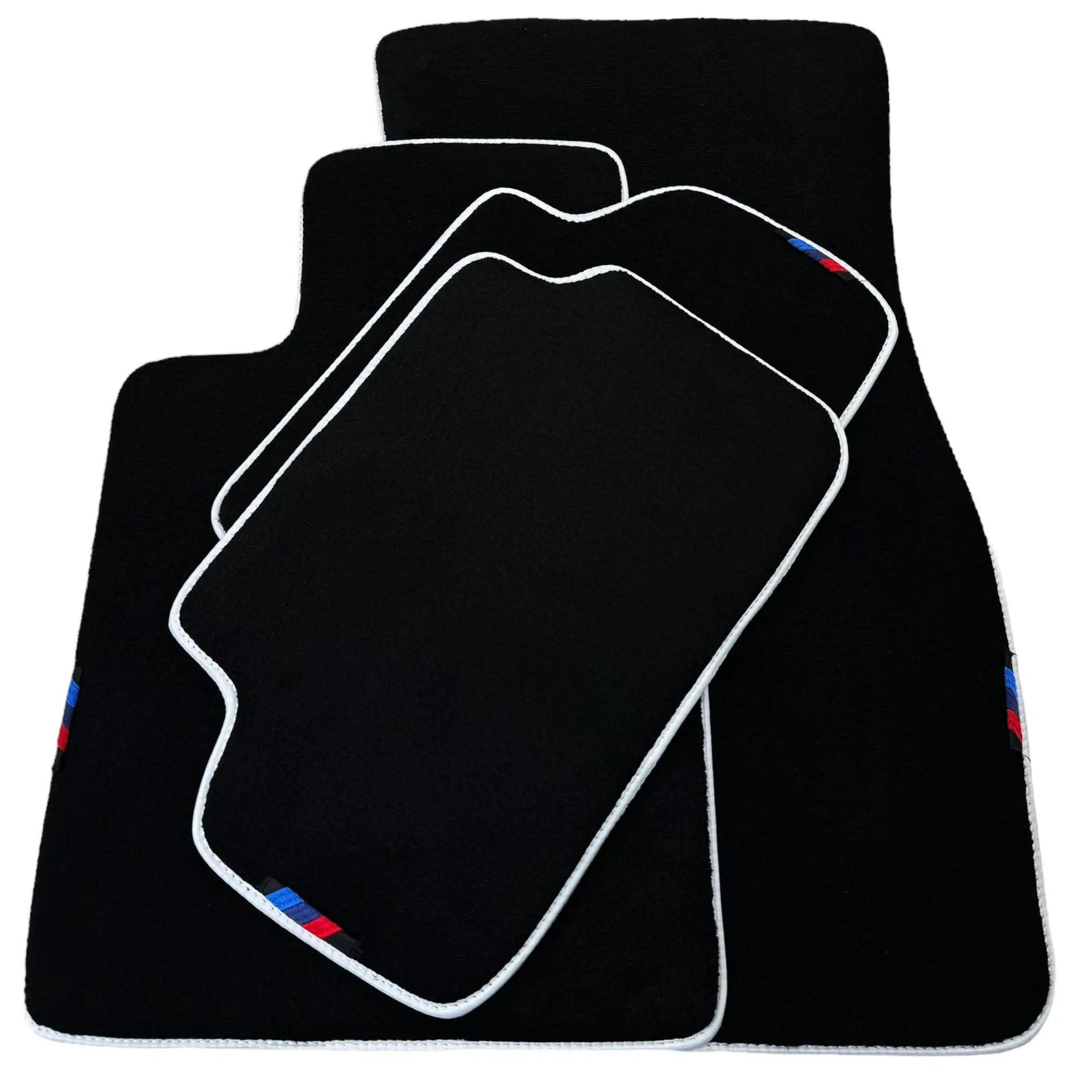 Black Floor Mats For BMW X5 Series F15 | White Trim - AutoWin