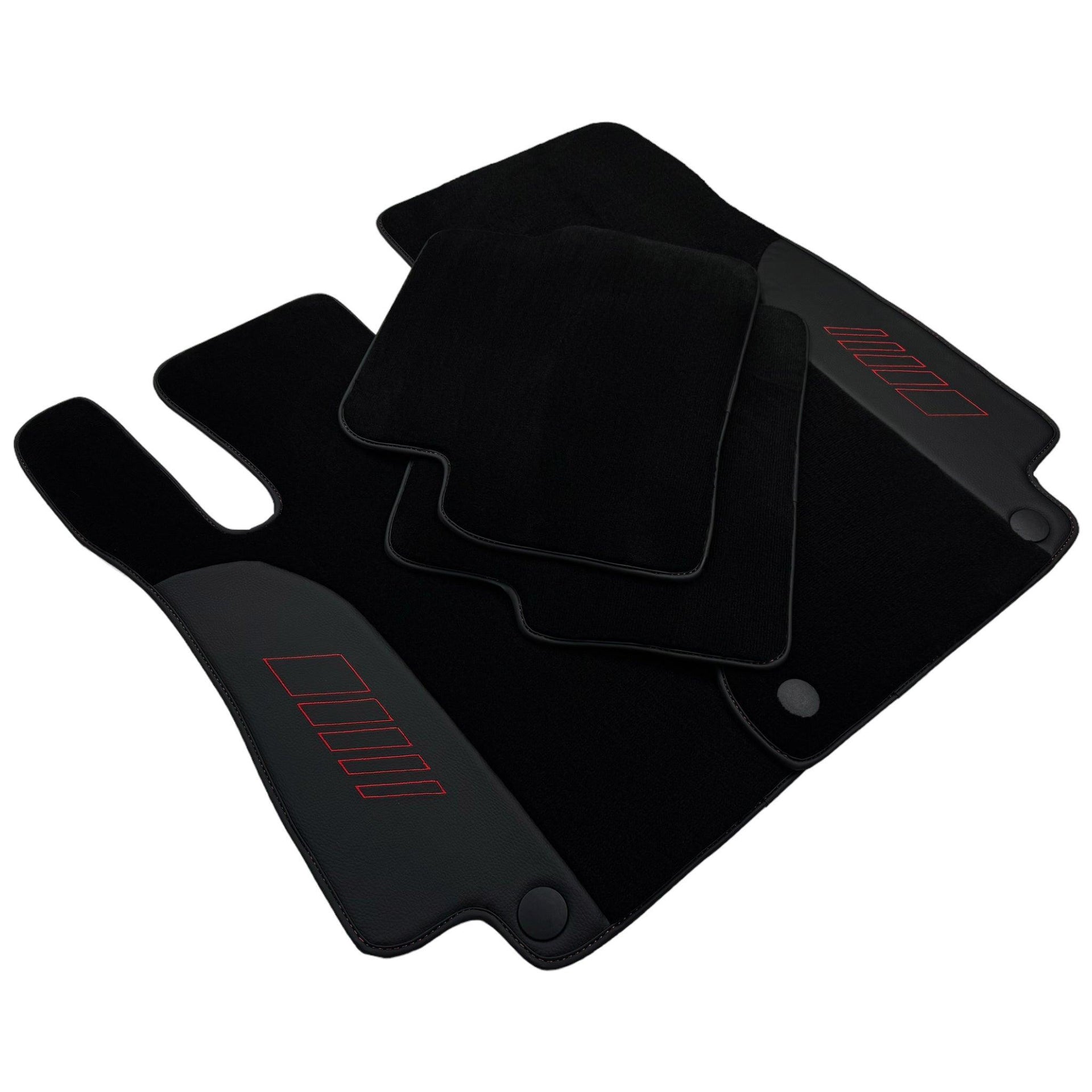 Black Floor Mats For Mercedes Benz CLK-Class A209 Convertible (2003-2010) | AutoWin Edition - AutoWin