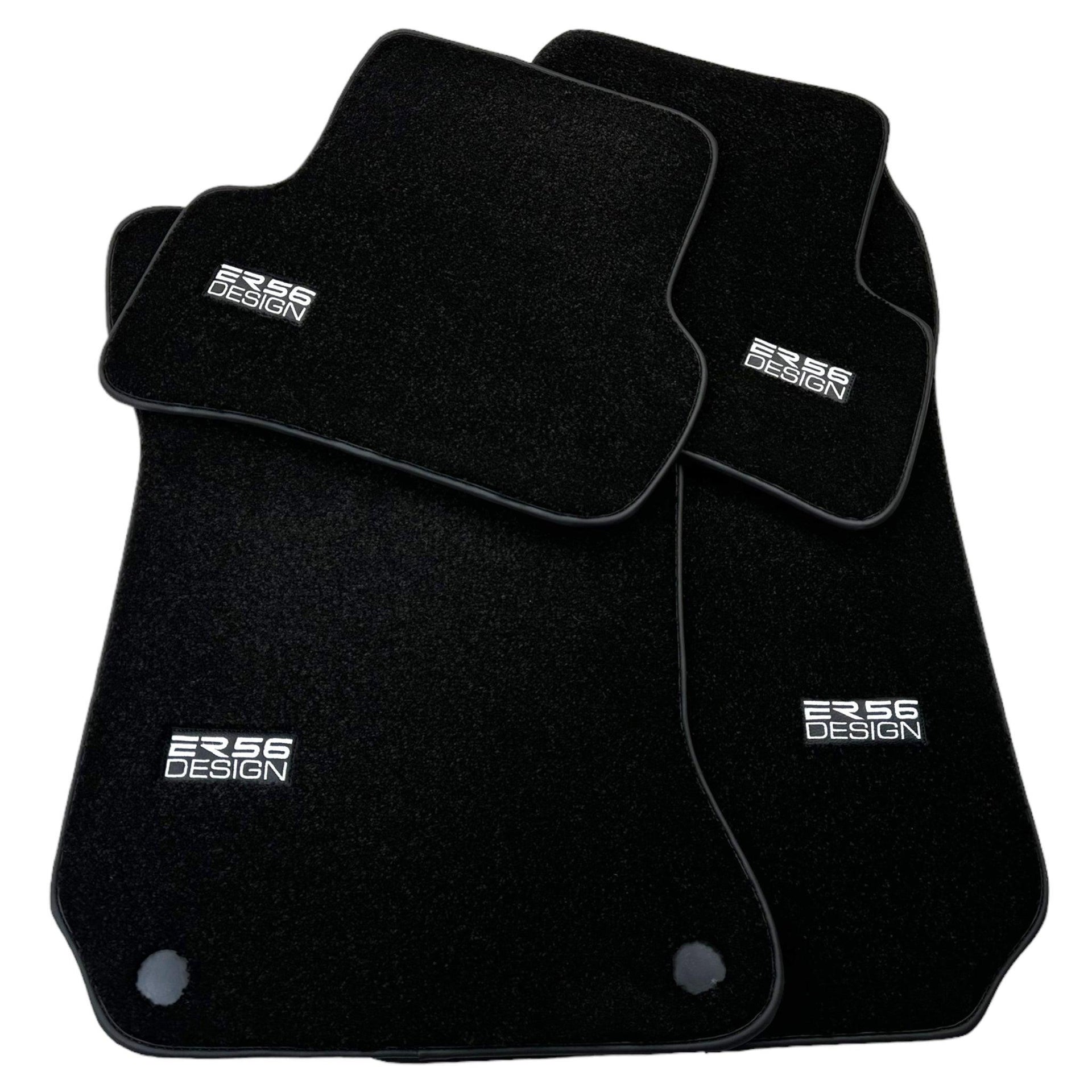 Black Luxury Floor Mats For Mercedes Benz C-Class A205 Convertible (2016-2018) | ER56 Design - AutoWin