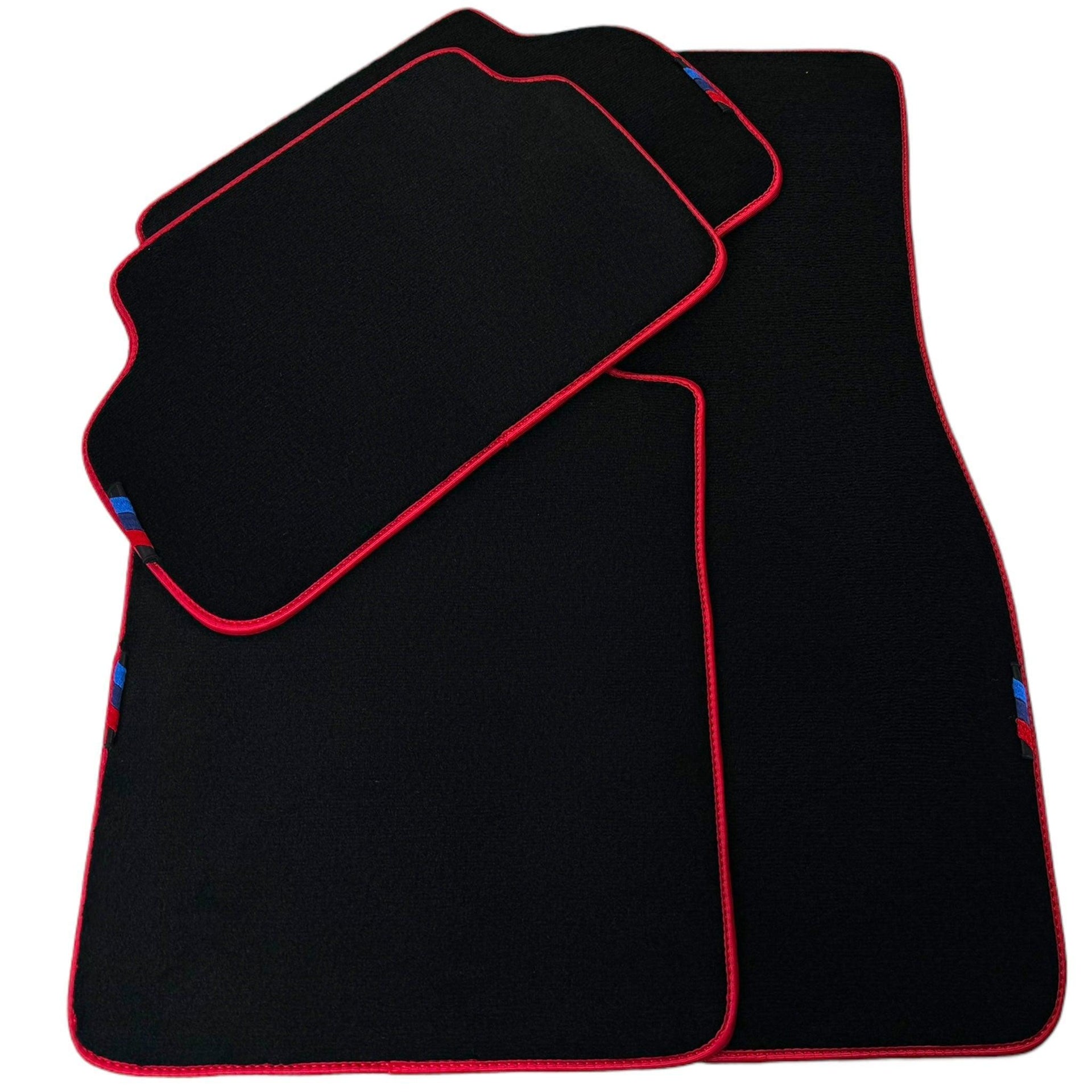 Black Mats For BMW M5 E34 | Red Trim - AutoWin