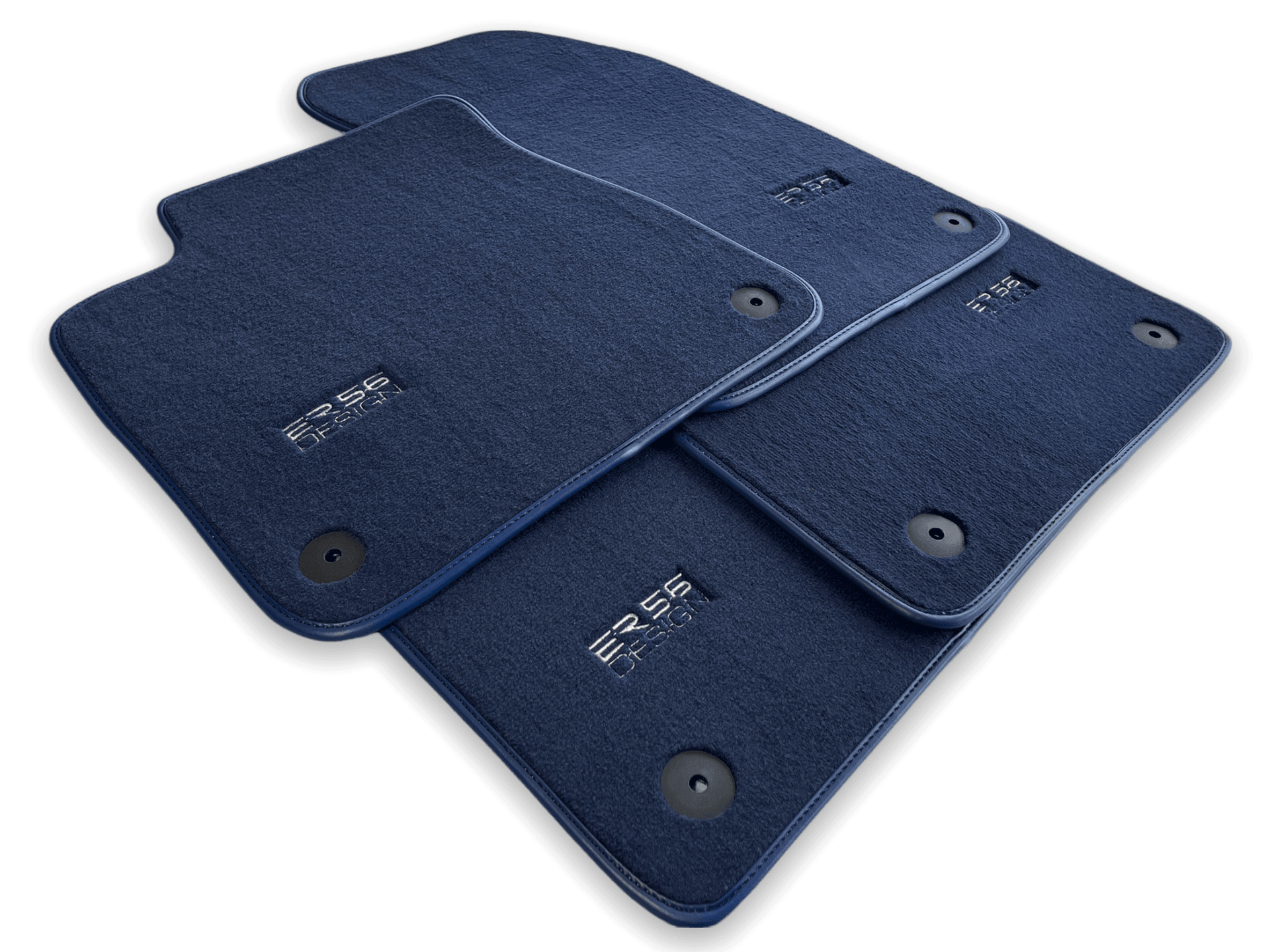 Dark Blue Floor Mats for Audi A4 - B5 Facelift Sedan (1999-2001) | ER56 Design - AutoWin
