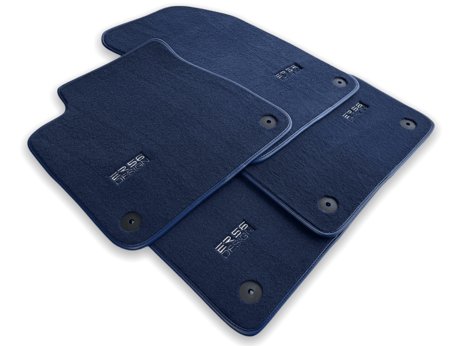 Dark Blue Floor Mats for Audi A4 - B9 Sedan (2015-2018) | ER56 Design - AutoWin