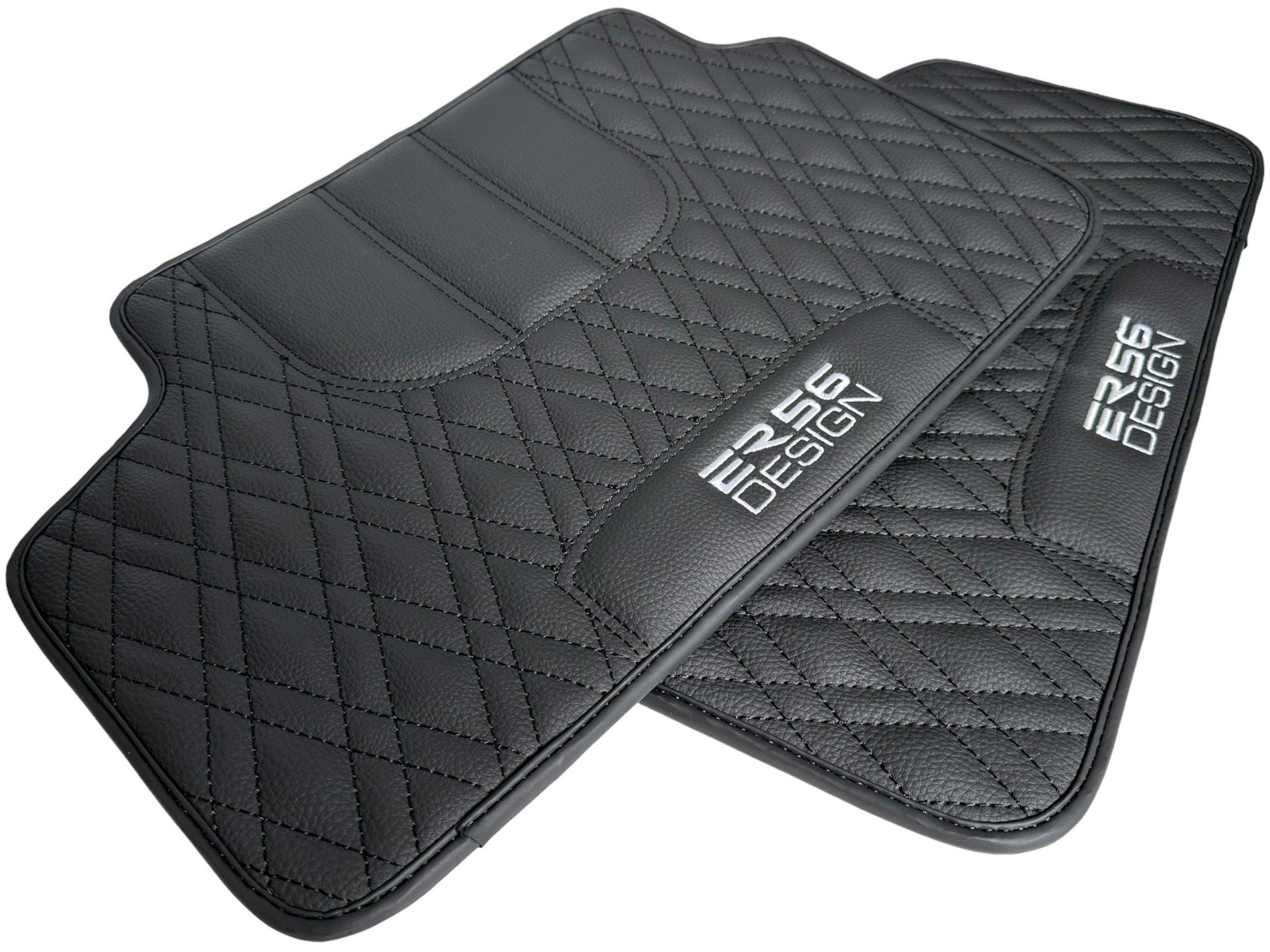Floor Mats For BMW 6 Series E64 Convertible Black Leather Er56 Design - AutoWin