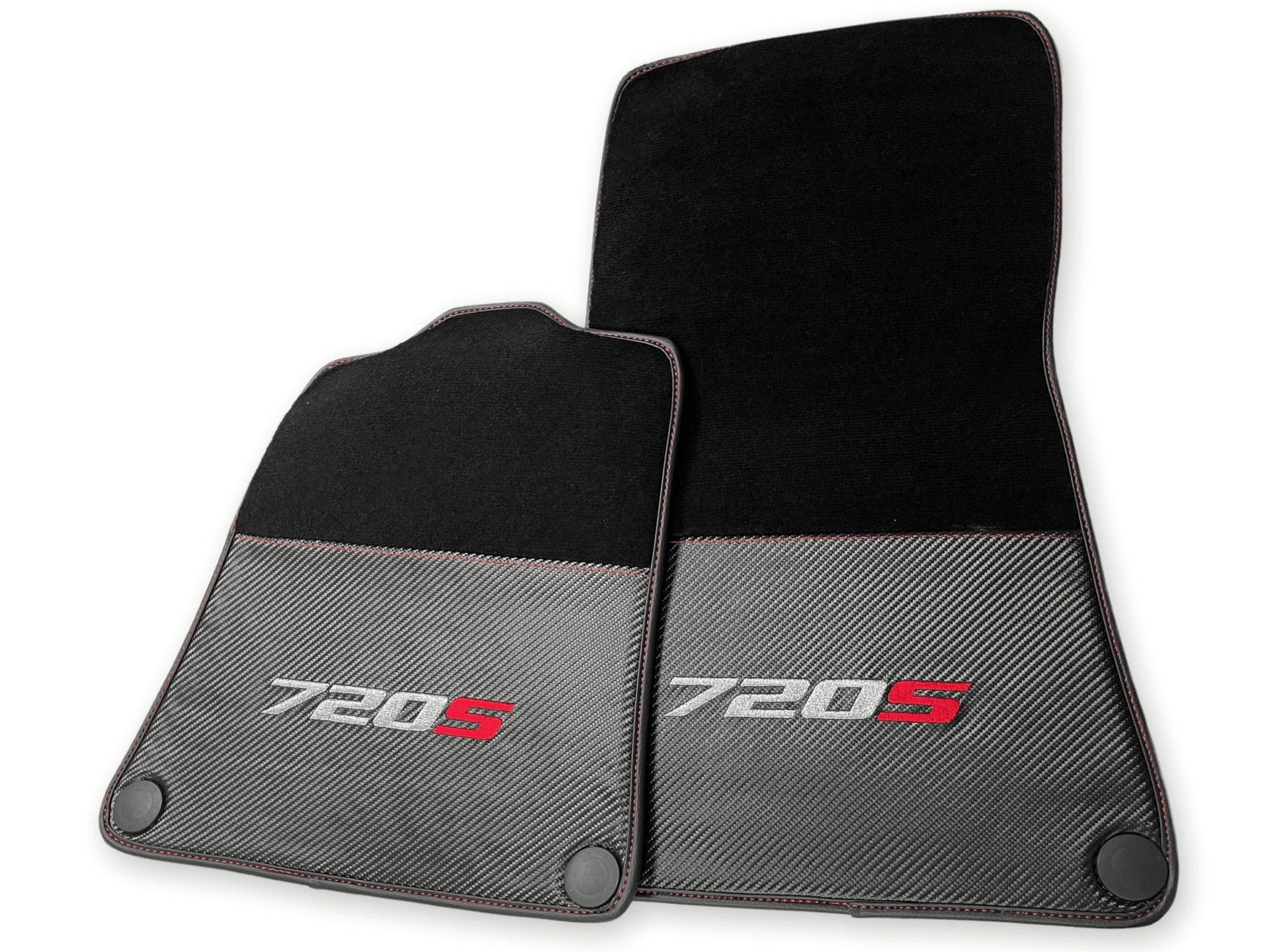 Floor Mats For McLaren 720S Black Tailored Carpets With Carbon - AutoWin