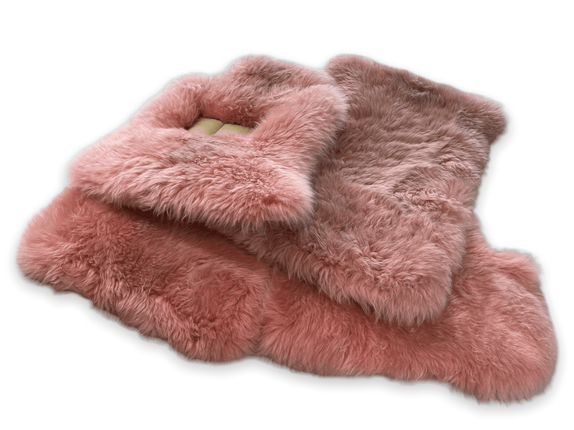 Pink Sheepskin Floor Mats For Rolls Royce Ghost Series II (2021-2024) Er56 Design Brand - AutoWin