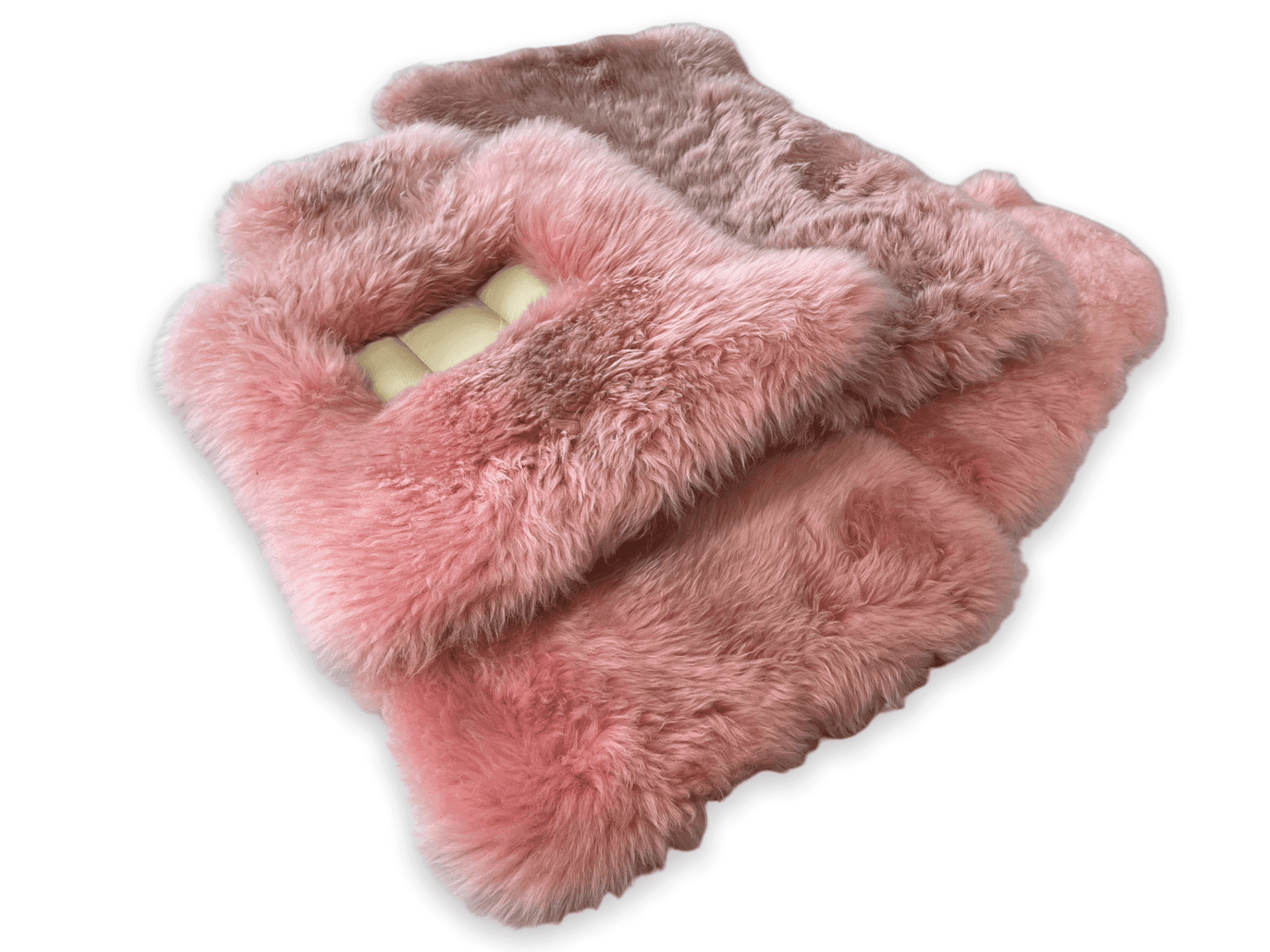 Pink Sheepskin Floor Mats For Rolls Royce Ghost Series II (2021-2024) Er56 Design Brand - AutoWin