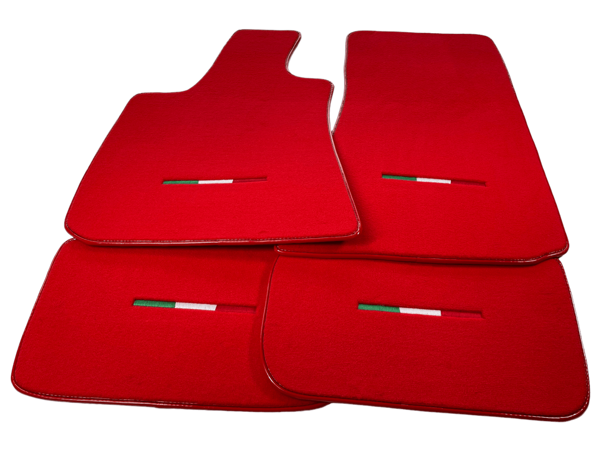 Red Floor Mats For Maserati Ghibli 2013-2022 Italy Edition - AutoWin