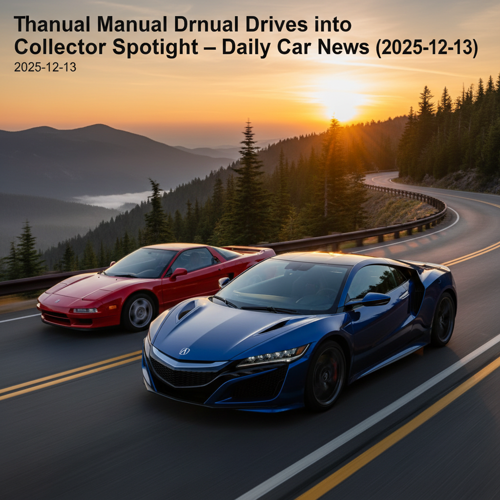 Acura NSX Manual Drives into Collector Spotlight – Daily Car News (2025-12-13)