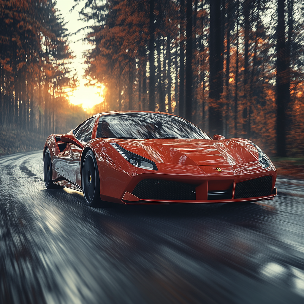 El diseño elegante de la cabina de un Ferrari