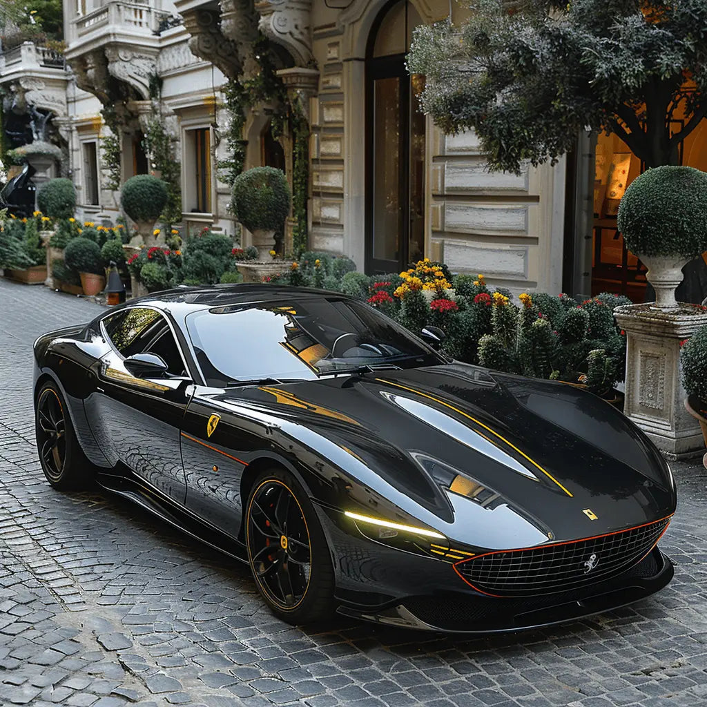 Who designed the Ferrari Roma?