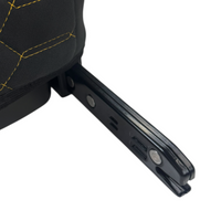 Black Alcantara Backless Car Seat for Kids with Yellow Leather | Lamborghini Urus