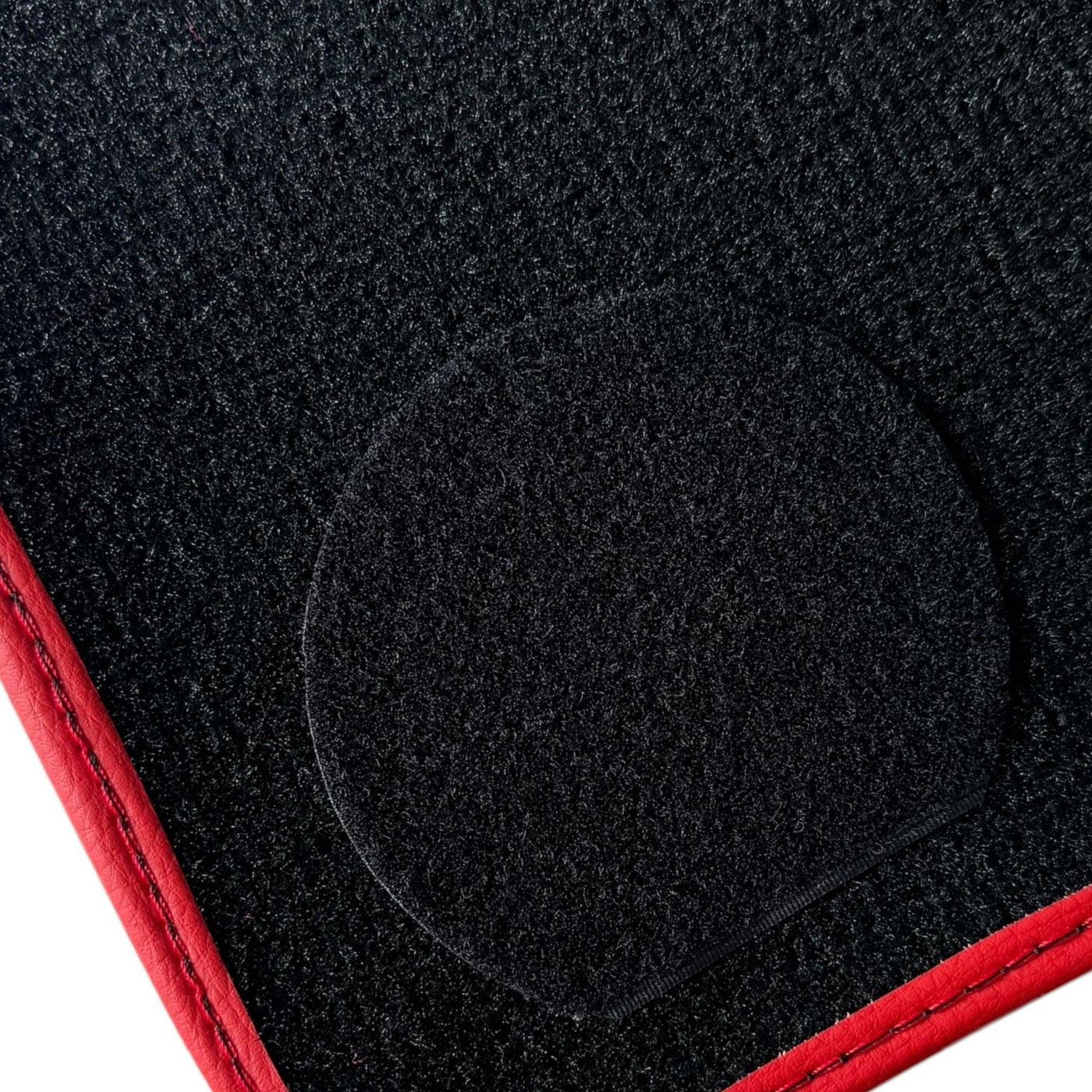 Black Floor Mats for Ferrari Purosangue with Leather and Red Trim | Italian Edition - AutoWin