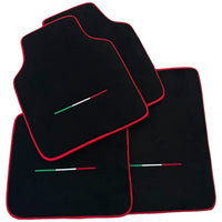 Black Floor Mats for Ferrari Purosangue Long with Red Trim | Italian Edition - AutoWin