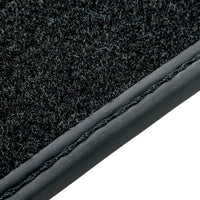 Black Leather Floor Mats for Rolls Royce Cullinan (2018-2023) ER56 Design - AutoWin